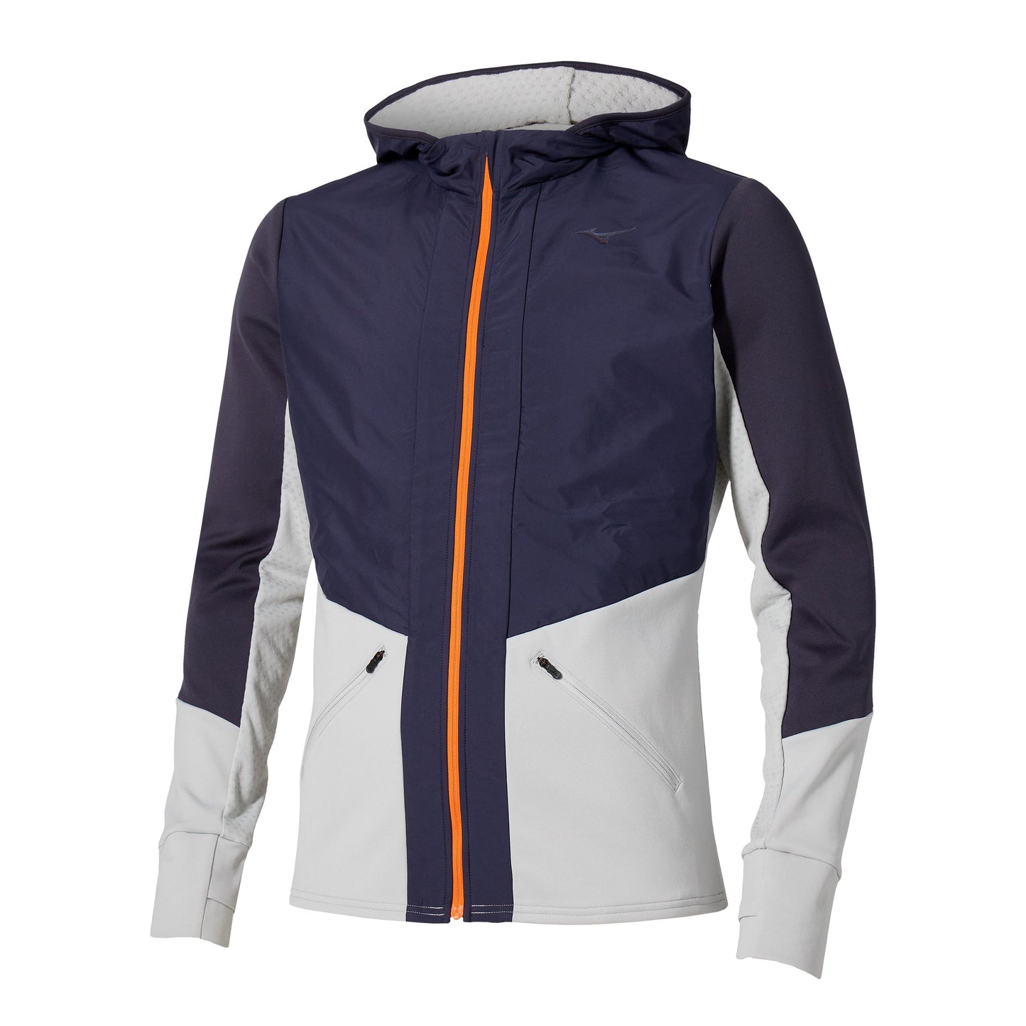 Mizuno Active Warmalite Hybrid Full Zip Hardloopjas Heren-Blauw