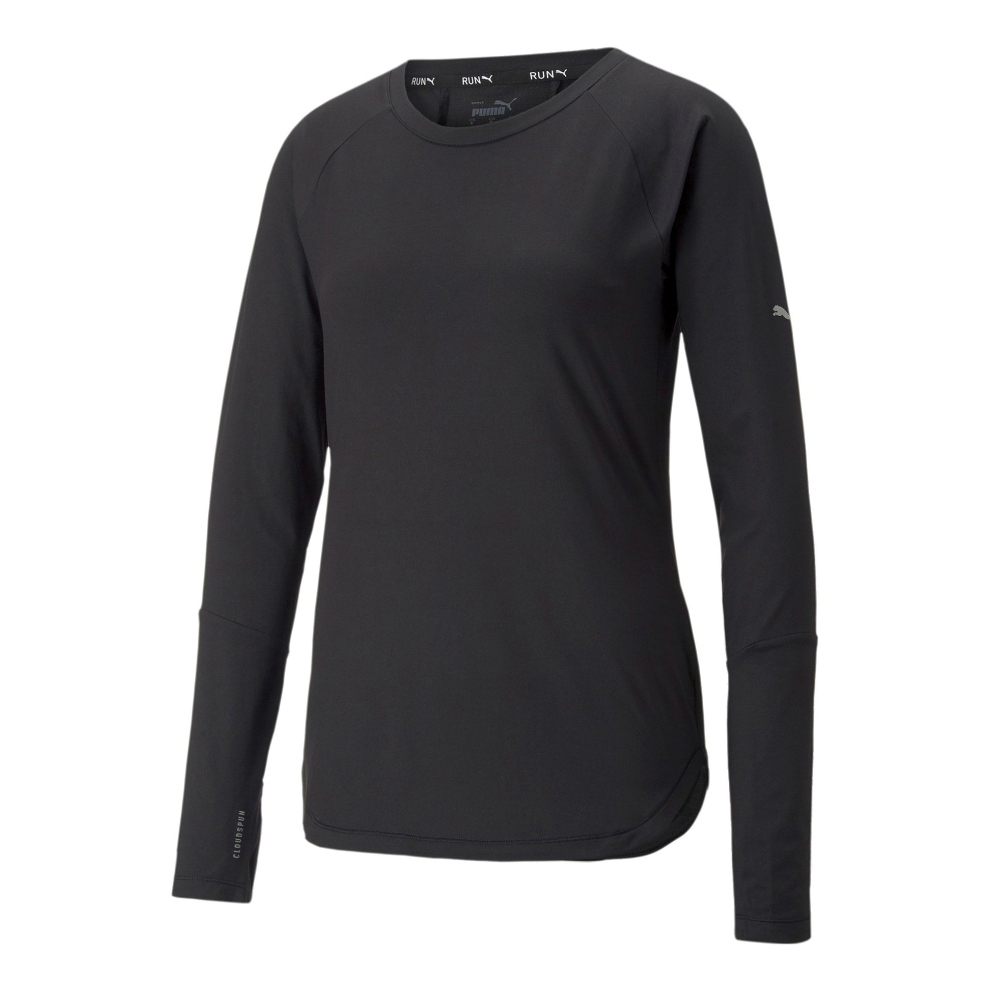 Puma Cloudspun Longsleeve Dames-Zwart