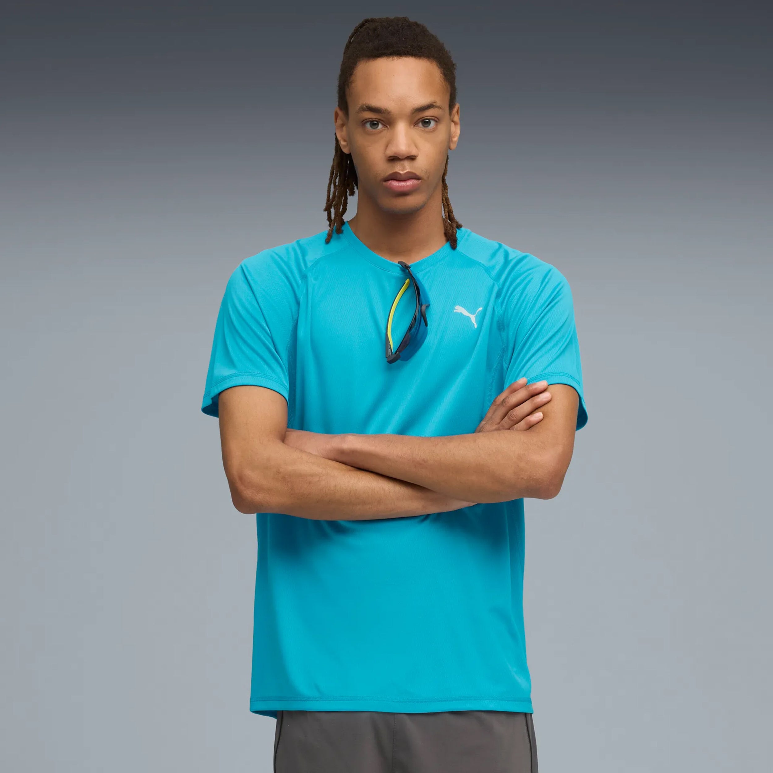 Puma Velocity  Hardloopshirt Heren - blauw