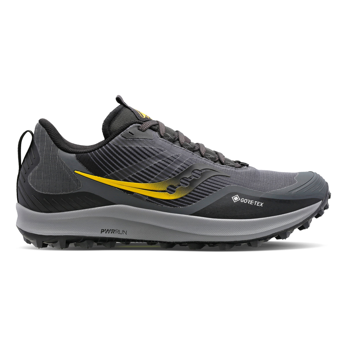 Saucony Peregrine 12 Gtx Trailschoen Heren - grijs, goud