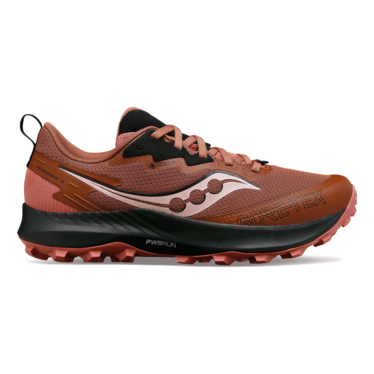 Saucony Peregrine 14 Gtx Trailschoen Dames - donkerrood, zwart