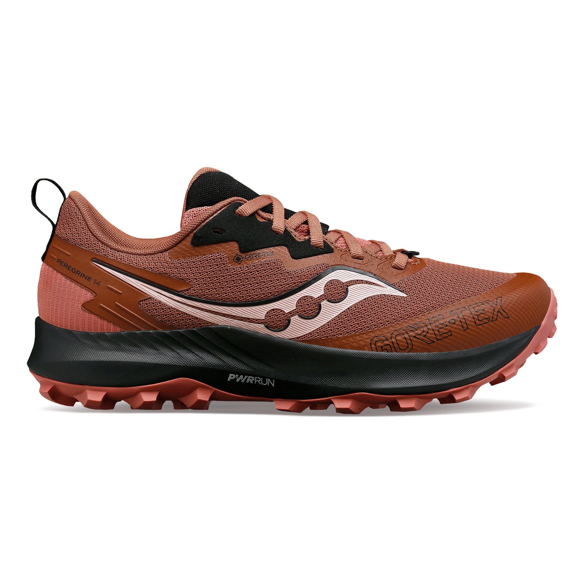 Saucony Peregrine 14 Gtx Trailschoen Dames - donkerrood, zwart