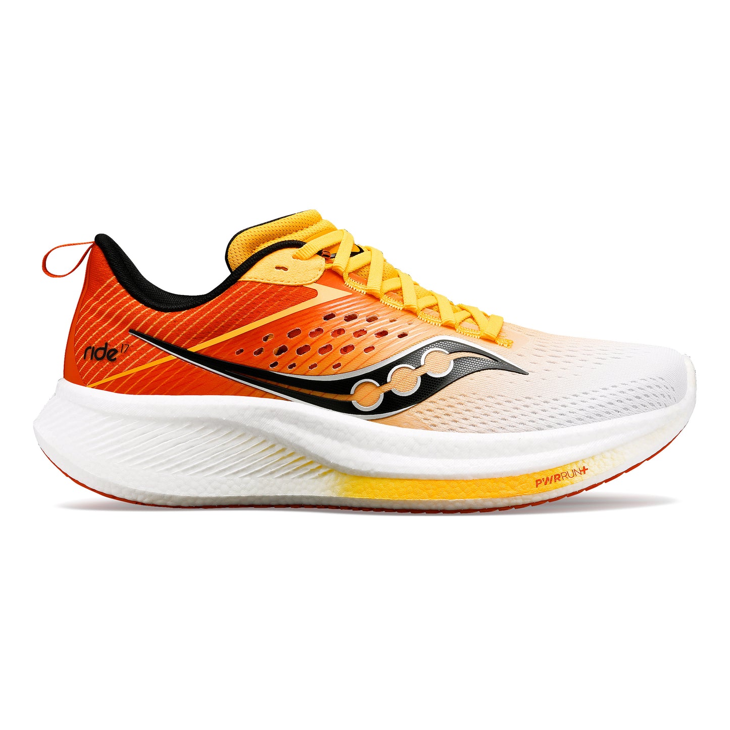 Saucony Ride 17 Neutrale schoen Heren - wit, oranje
