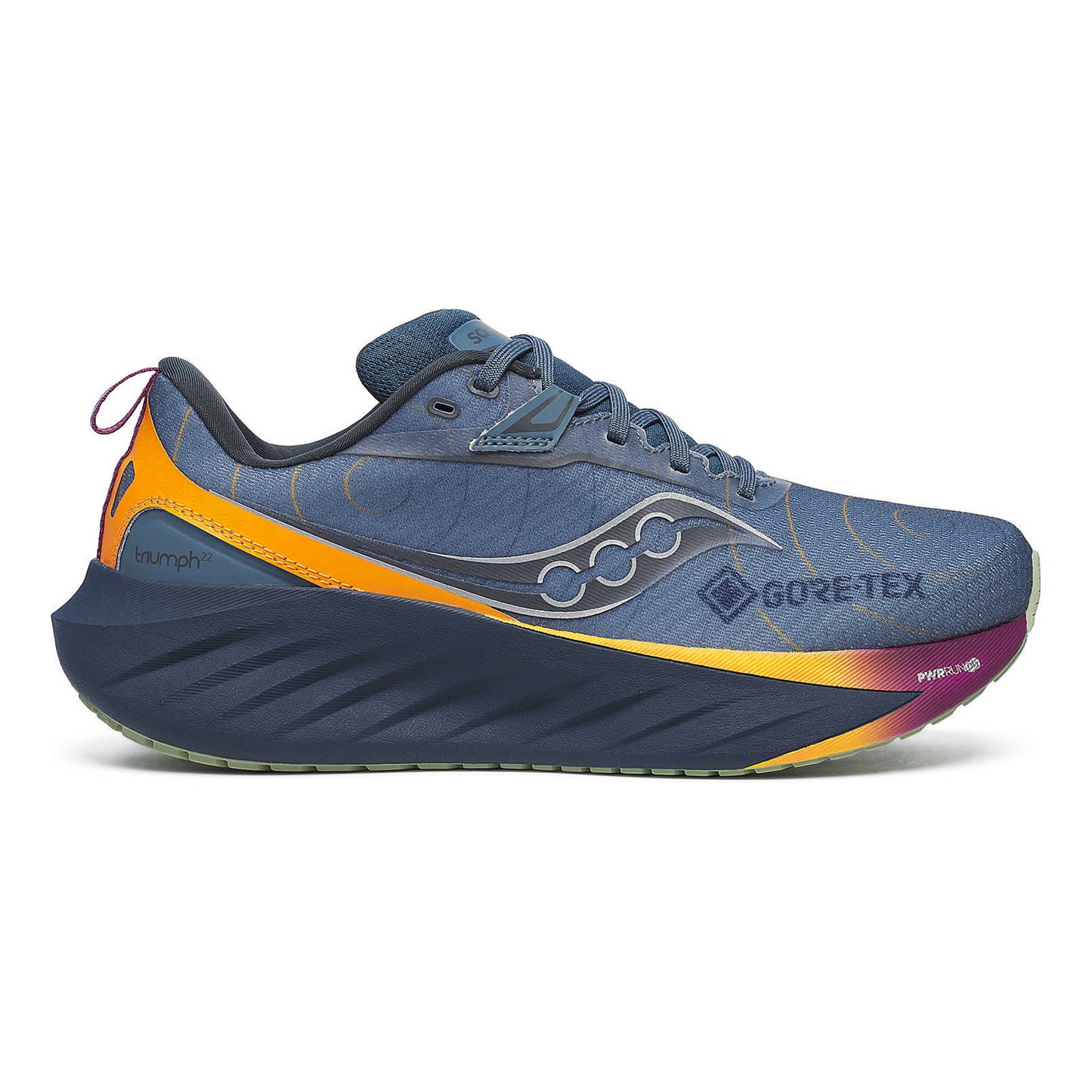 Saucony Triumph 22 GTX Neutrale Schoen Dames-Grijs,Oranje