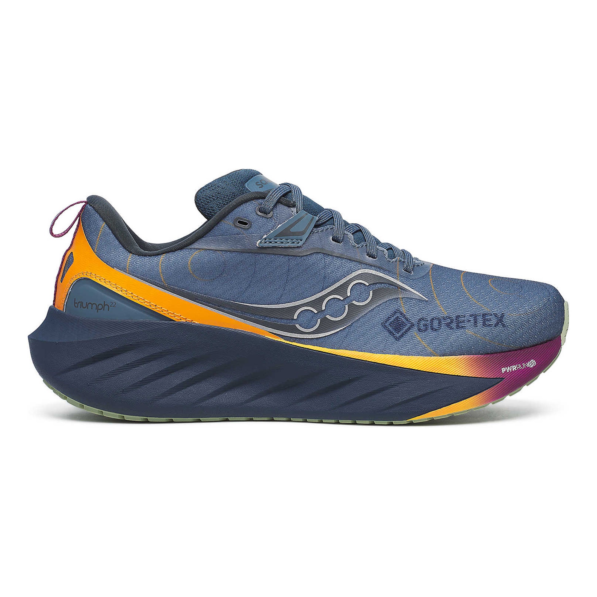 Saucony Triumph 22 GTX Neutrale Schoen Dames-Grijs,Oranje