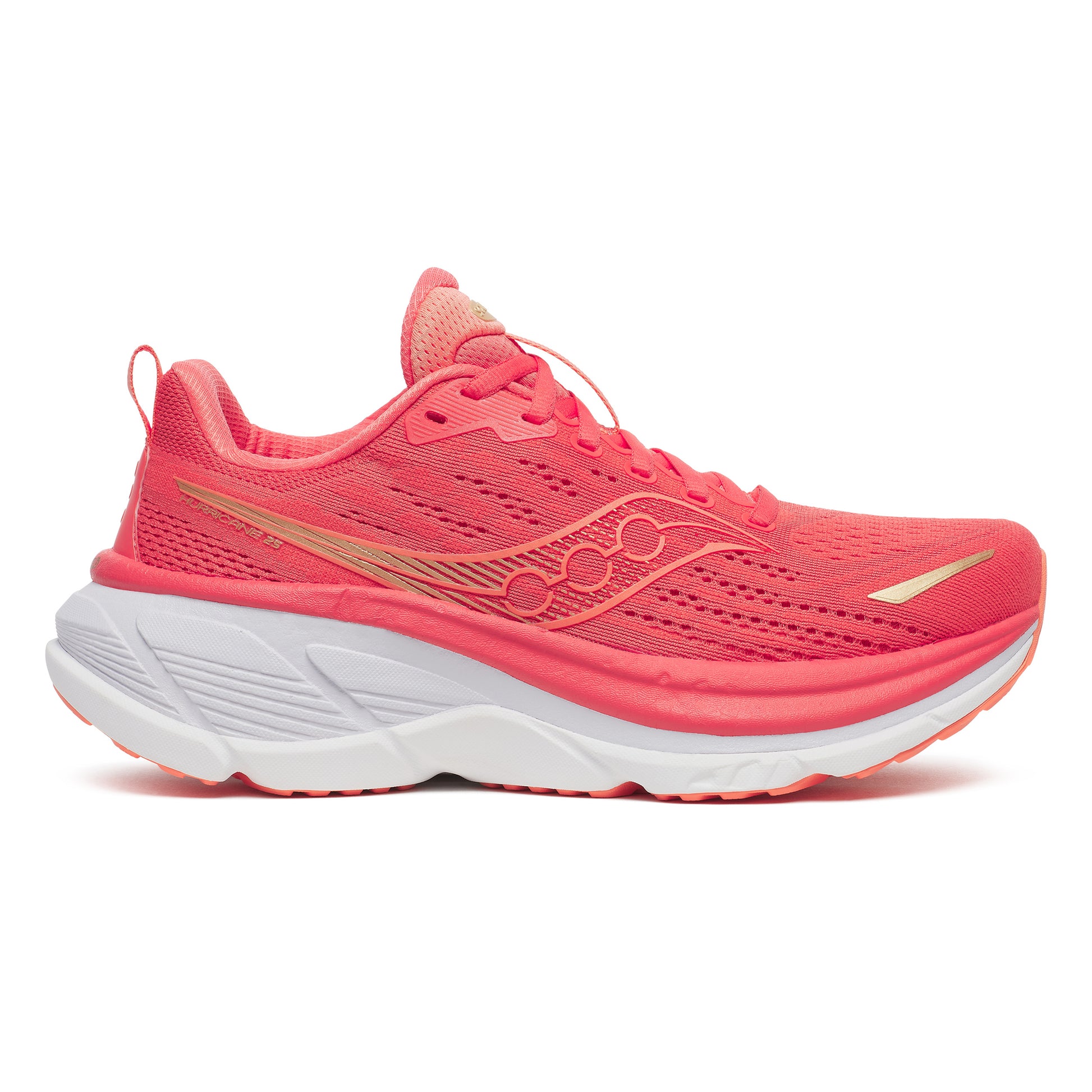 Saucony Hurricane 25 Stabiliteitsschoen Dames-koraal, paars