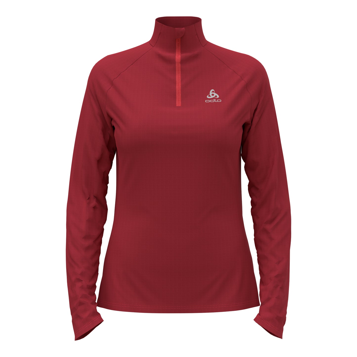 Odlo Essential 1/2 Zip Hardloopshirt Dames-rood