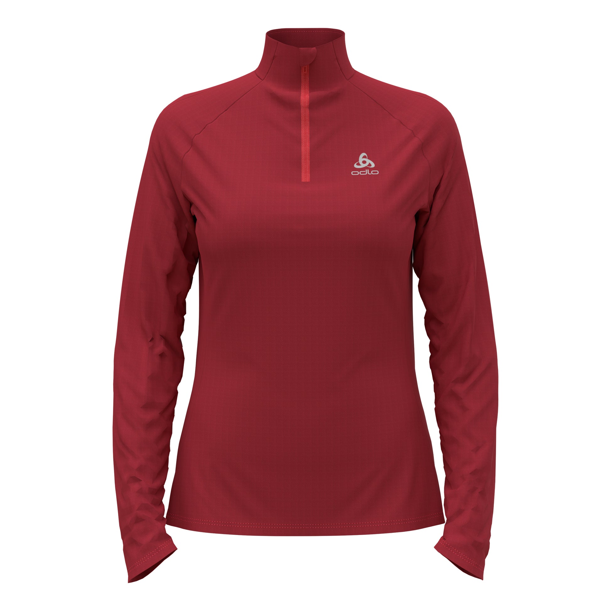Odlo Essential 1/2 Zip Hardloopshirt Dames-rood