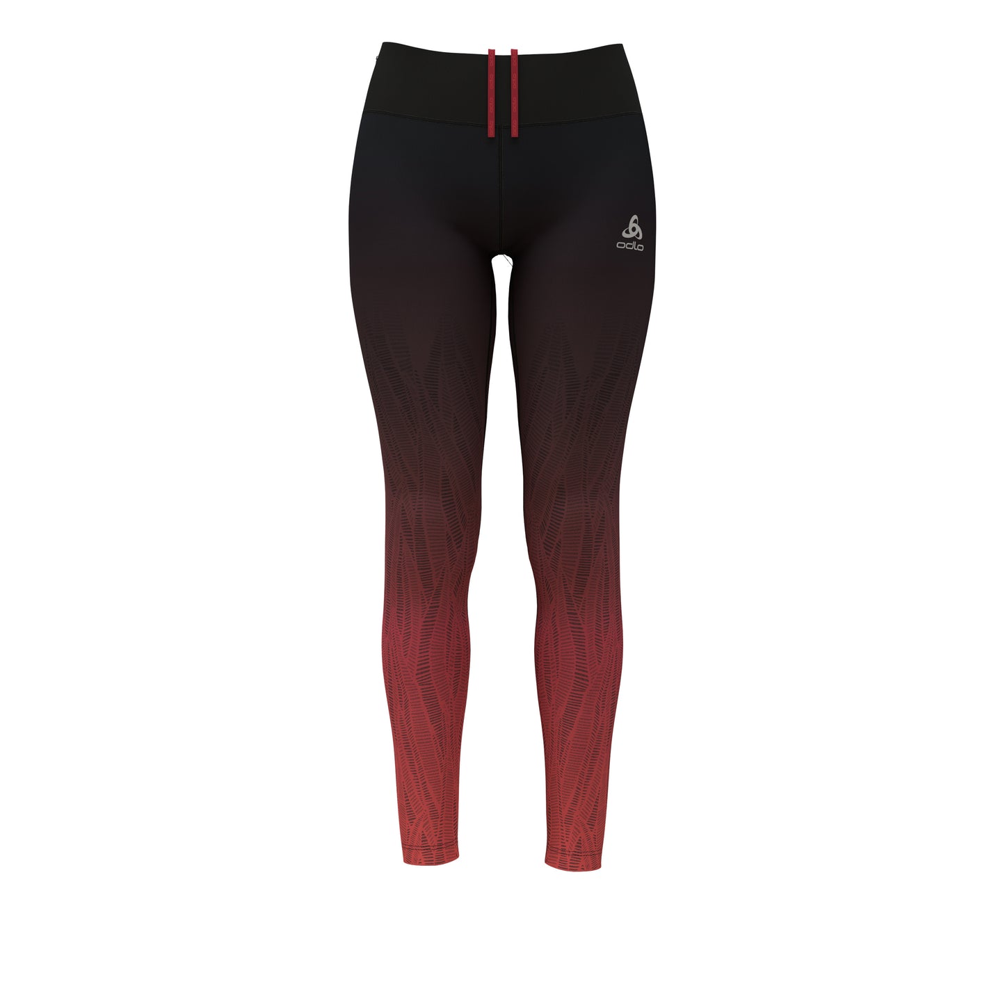 Odlo Print Tight Dames-Rood