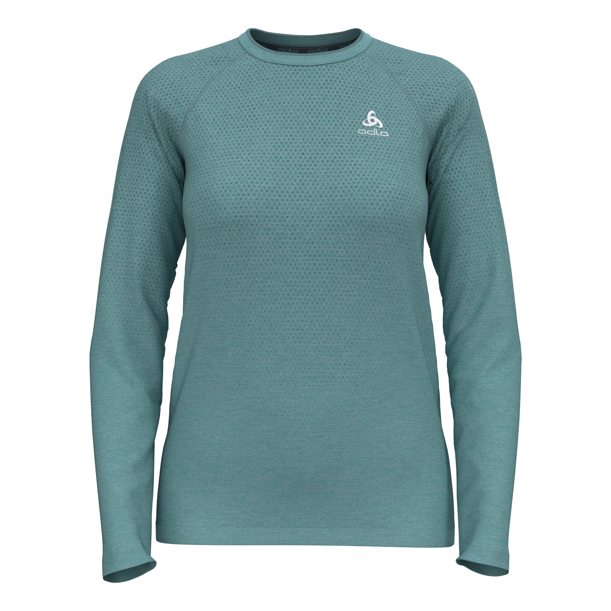 Odlo Essential Seamless Crew Neck Longsleeve Dames-Turkoois