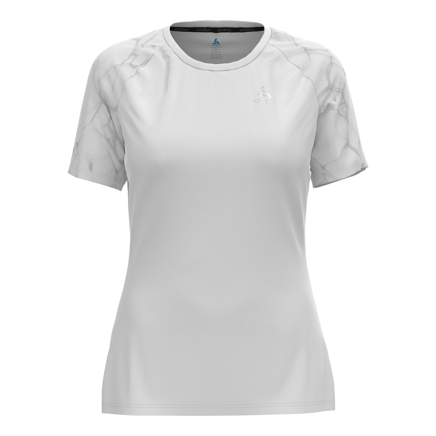 Odlo Essential Print Crew Neck Hardloopshirt Dames-Wit