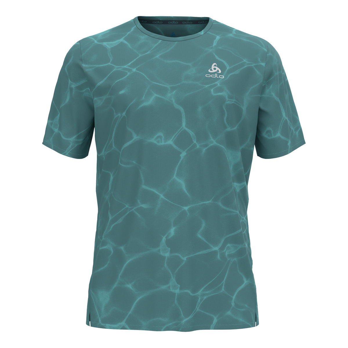 Odlo Zeroweight Chill-Tec Crew Neck Hardloopshirt Heren - blaugrau,