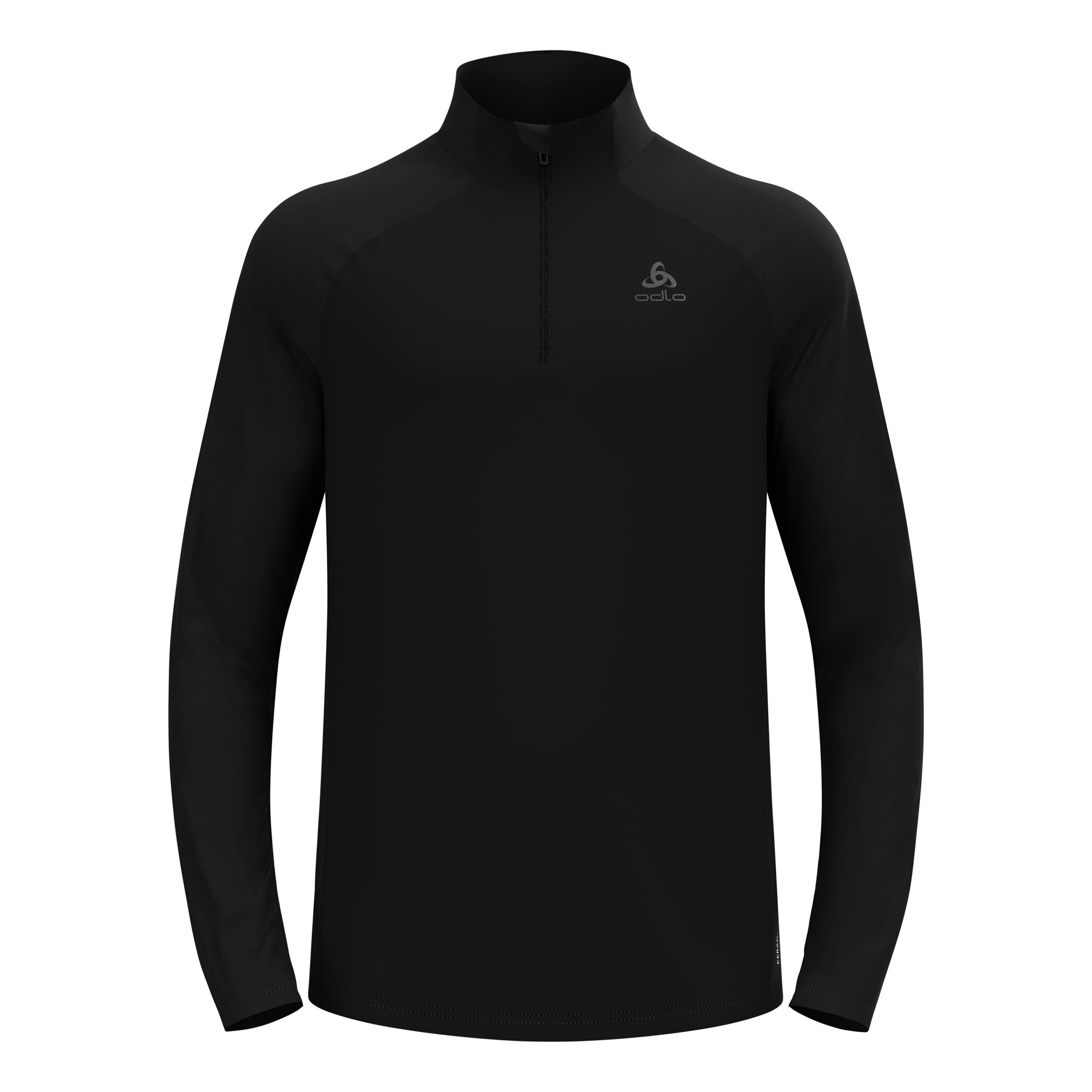 Odlo Essential Ceramiwarm Mid Layer 1/2 Zip Hardloopshirt Heren - zwart