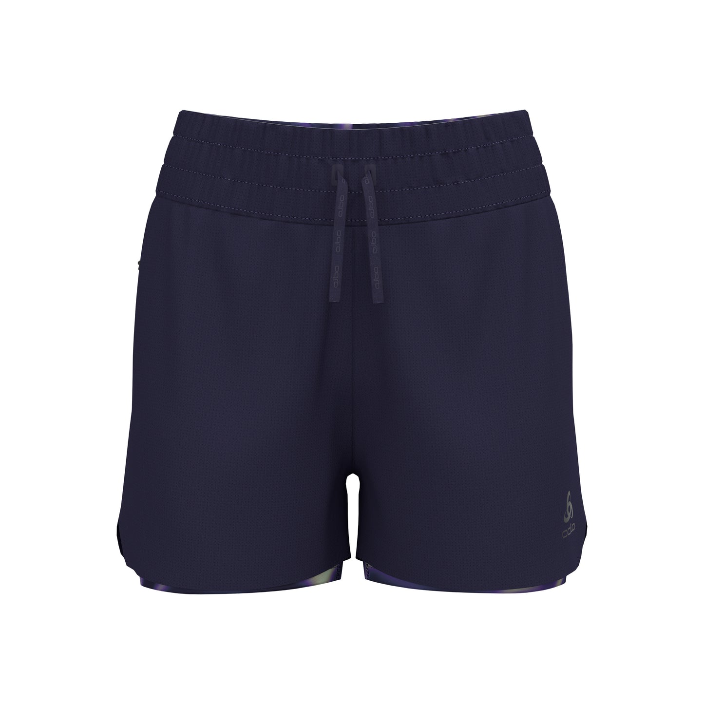 Odlo Zeroweight Print 3in 2in1 Hardloopshorts Dames-Donkerblauw