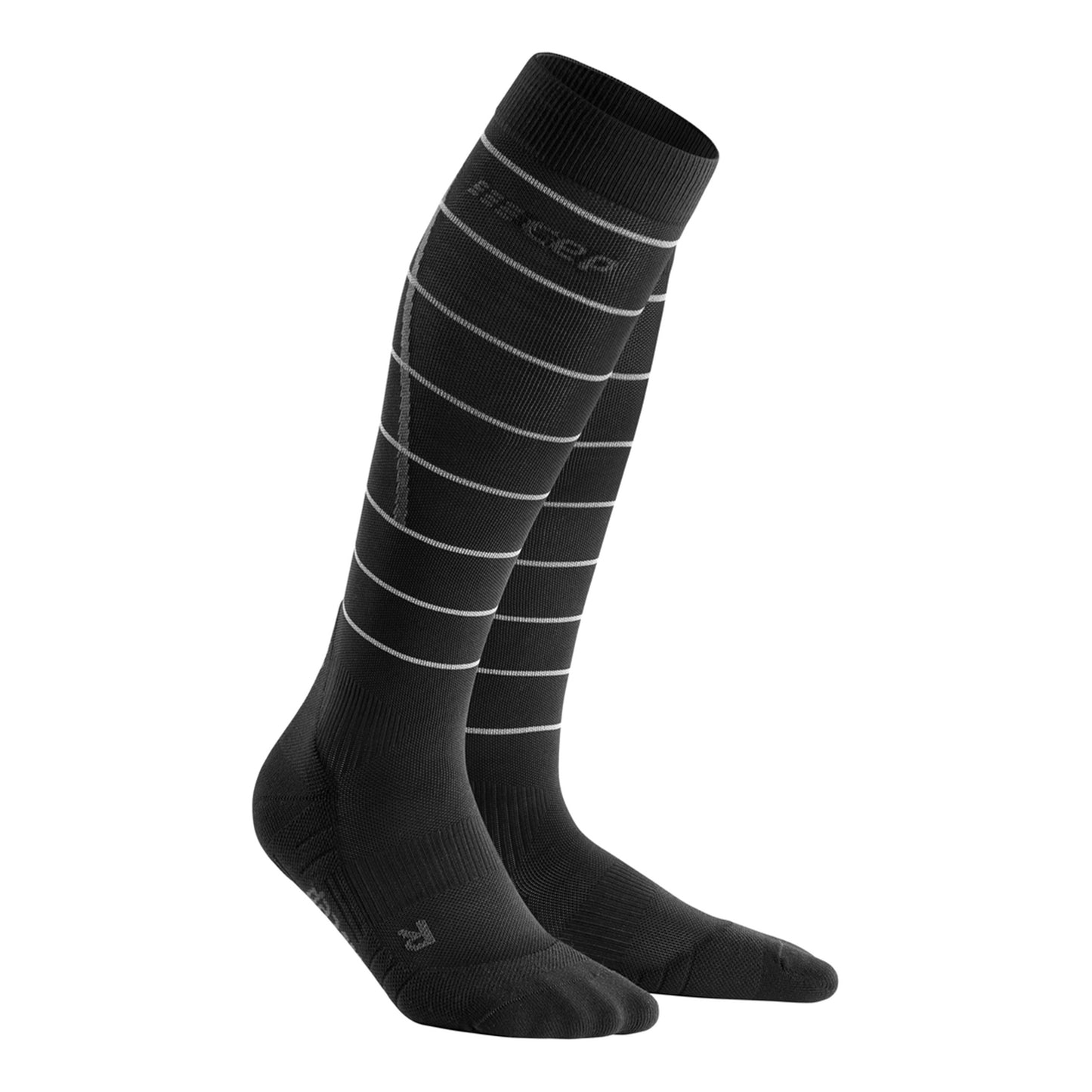 CEP Reflective Compressie-sokken Heren-Zwart,Zilver