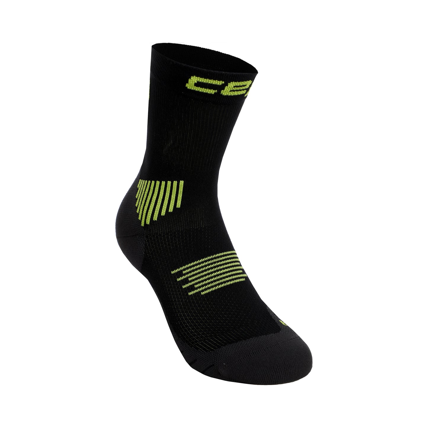 CEP Core Mid Cut 5.0 Compressie-sokken Heren - zwart, limoen