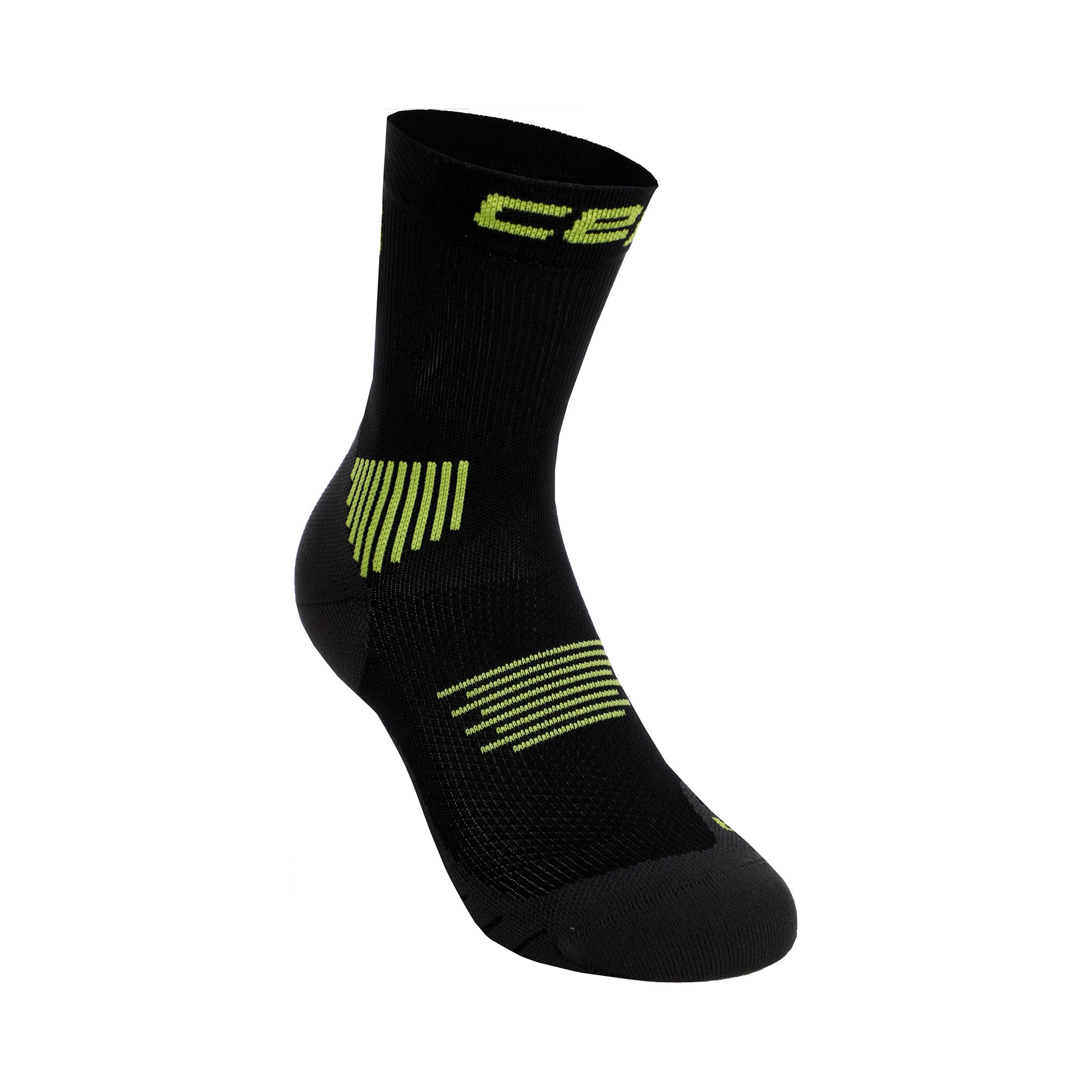 CEP Core Mid Cut 5.0 Compressie-sokken Heren - zwart, limoen