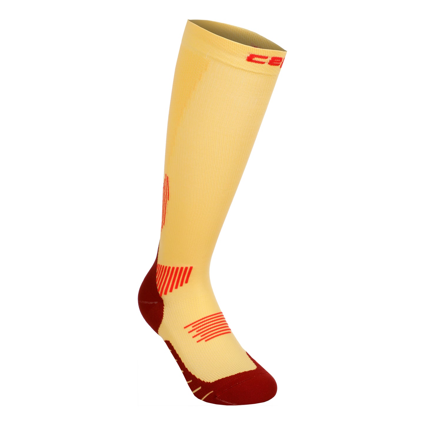 CEP Core Tall 5.0 Compressie-sokken Heren-Geel,Donkerrood