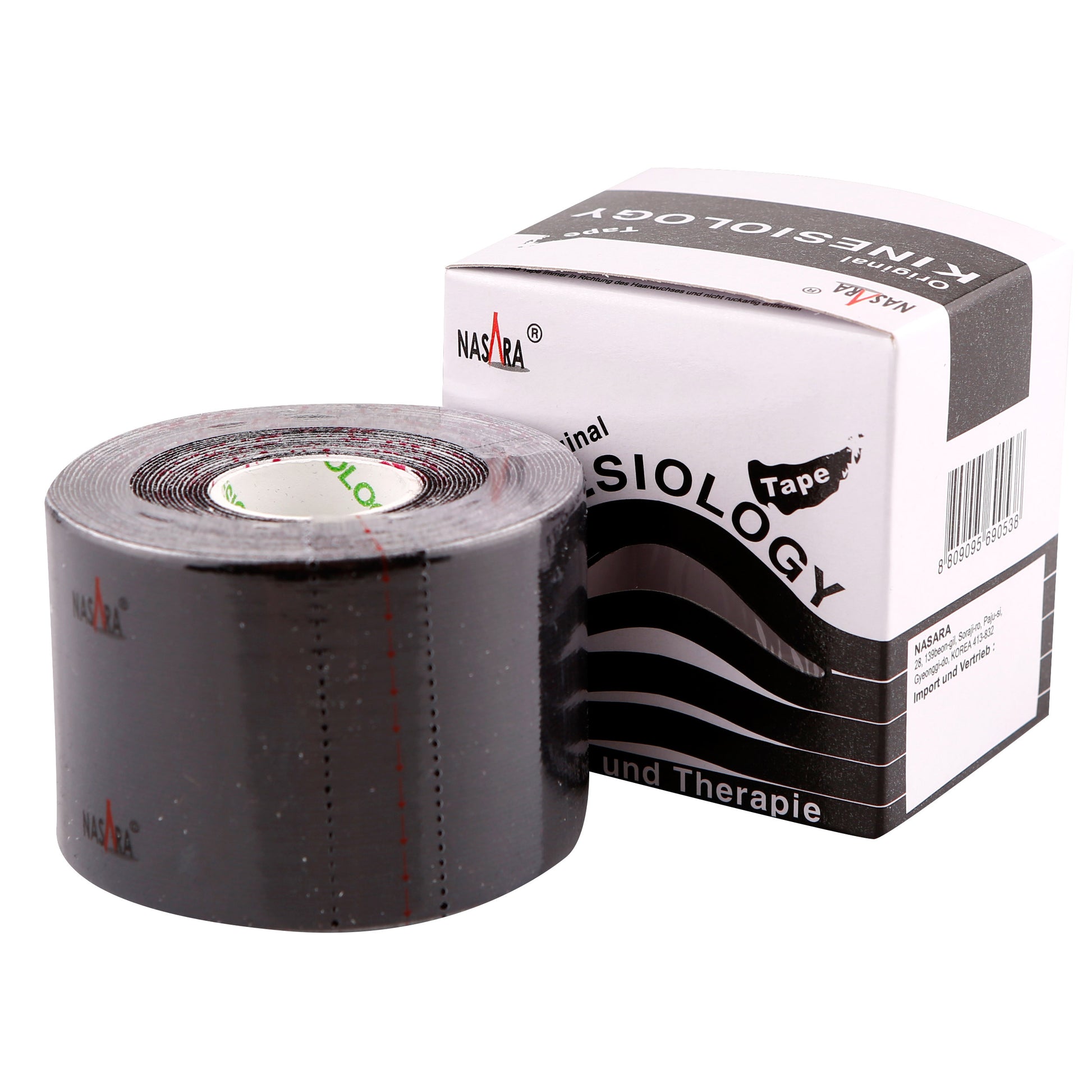 Nasara Kinesiologie Tape 1 Rol-Zwart