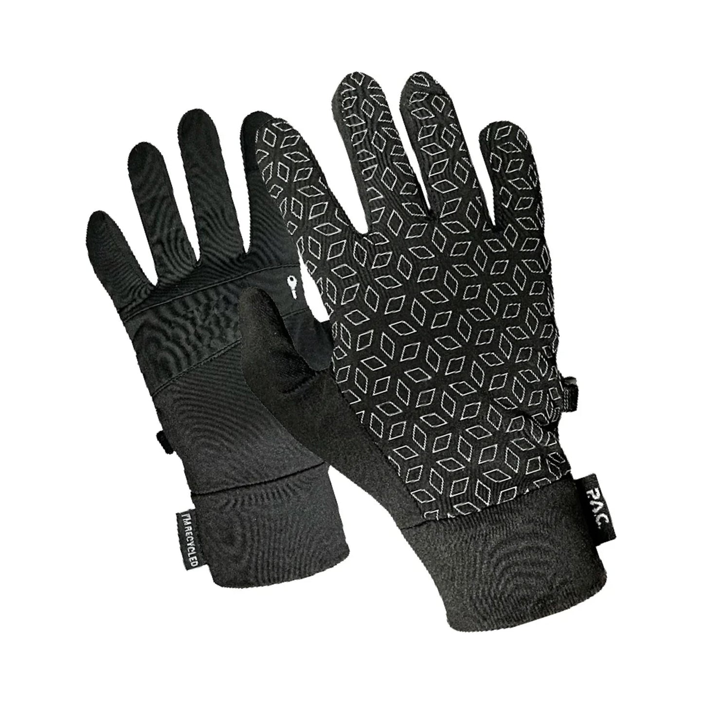 P.A.C. Recycled Running Reflective Hardloophandschoenen-Zwart