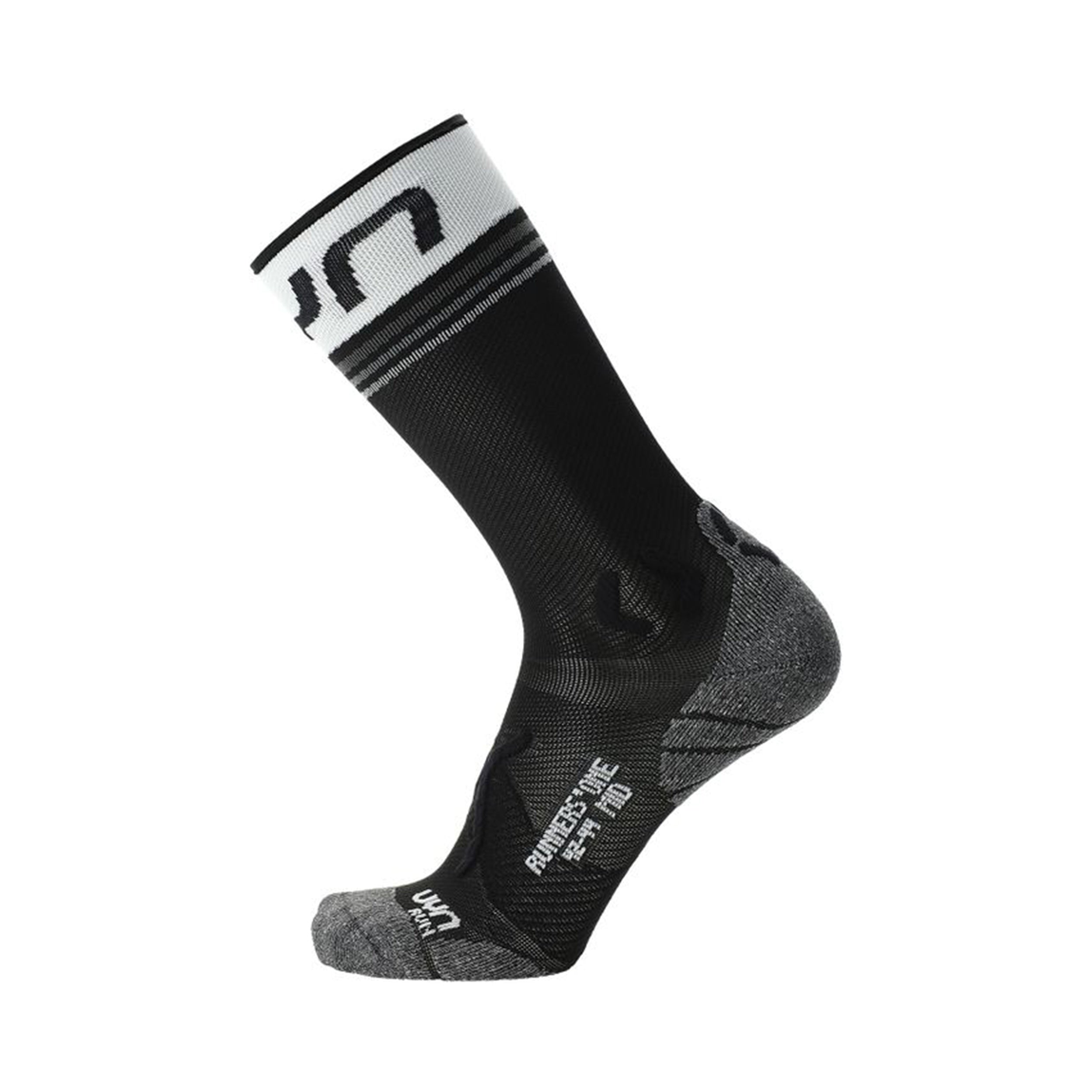 UYN Runner's One Hardloopsokken Heren-Zwart,Wit