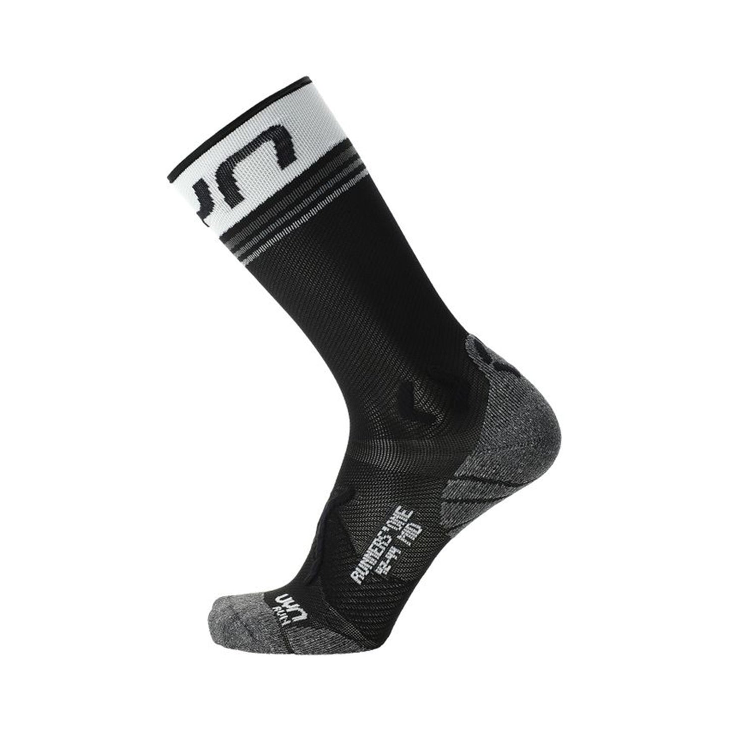 UYN Runner's One Hardloopsokken Heren-Zwart,Wit