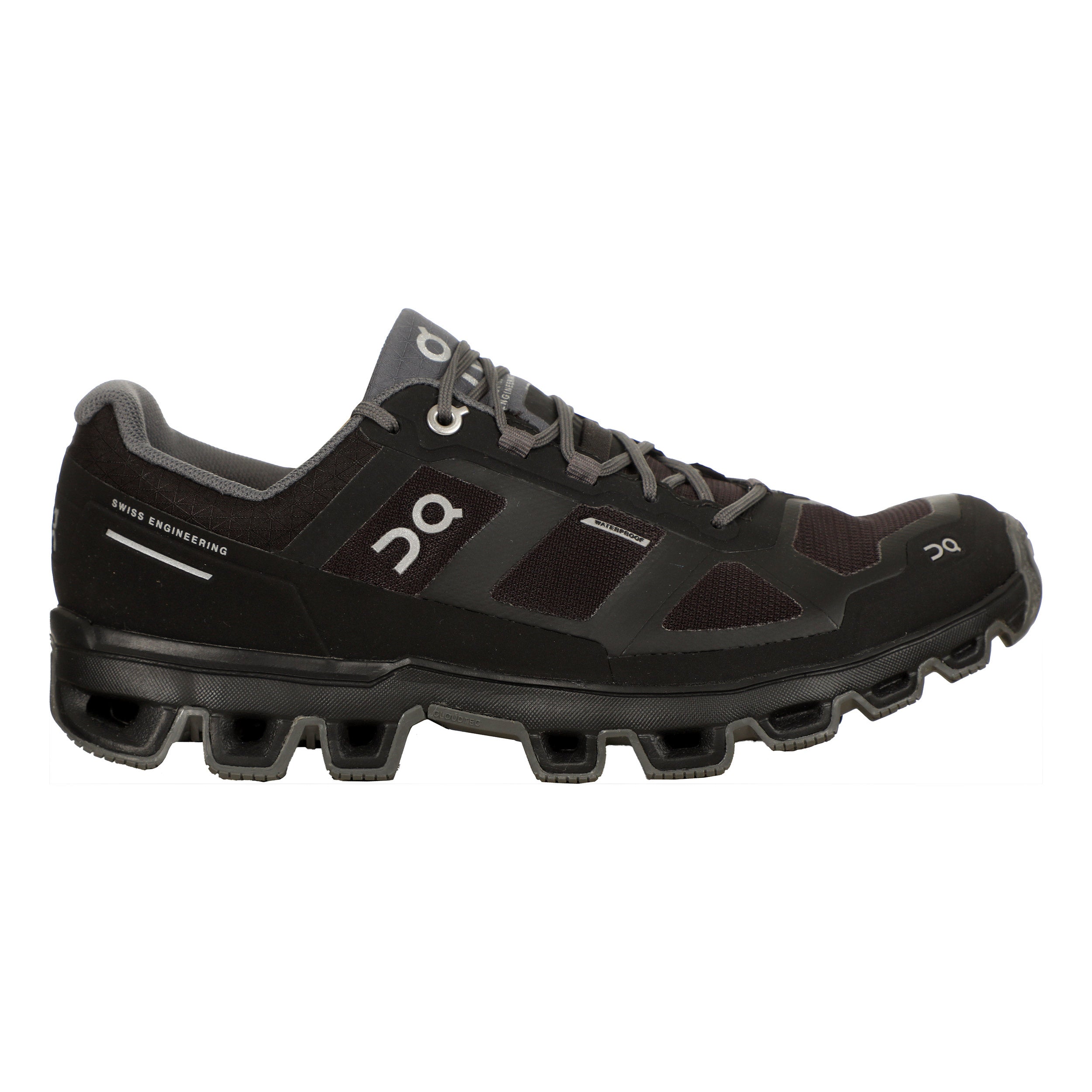 On Cloudflyer Waterproof Neutrale Schoen Dames-Zwart,Grijs