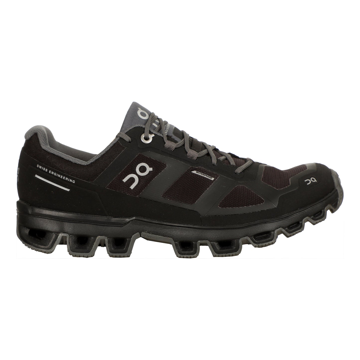 On Cloudflyer Waterproof Neutrale Schoen Dames-Zwart,Grijs