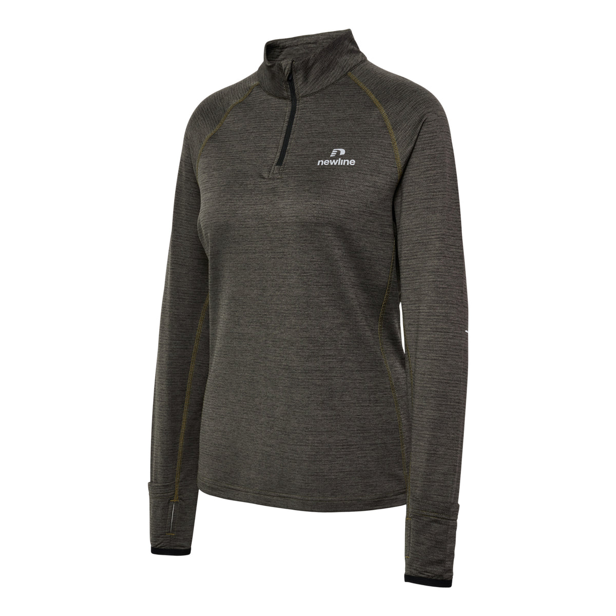 Newline Pace Half-Zip Topje Hardlopen Dames-Grijs