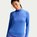 Swift Half-Zip Hardloopshirt Dames - blauw, zilver