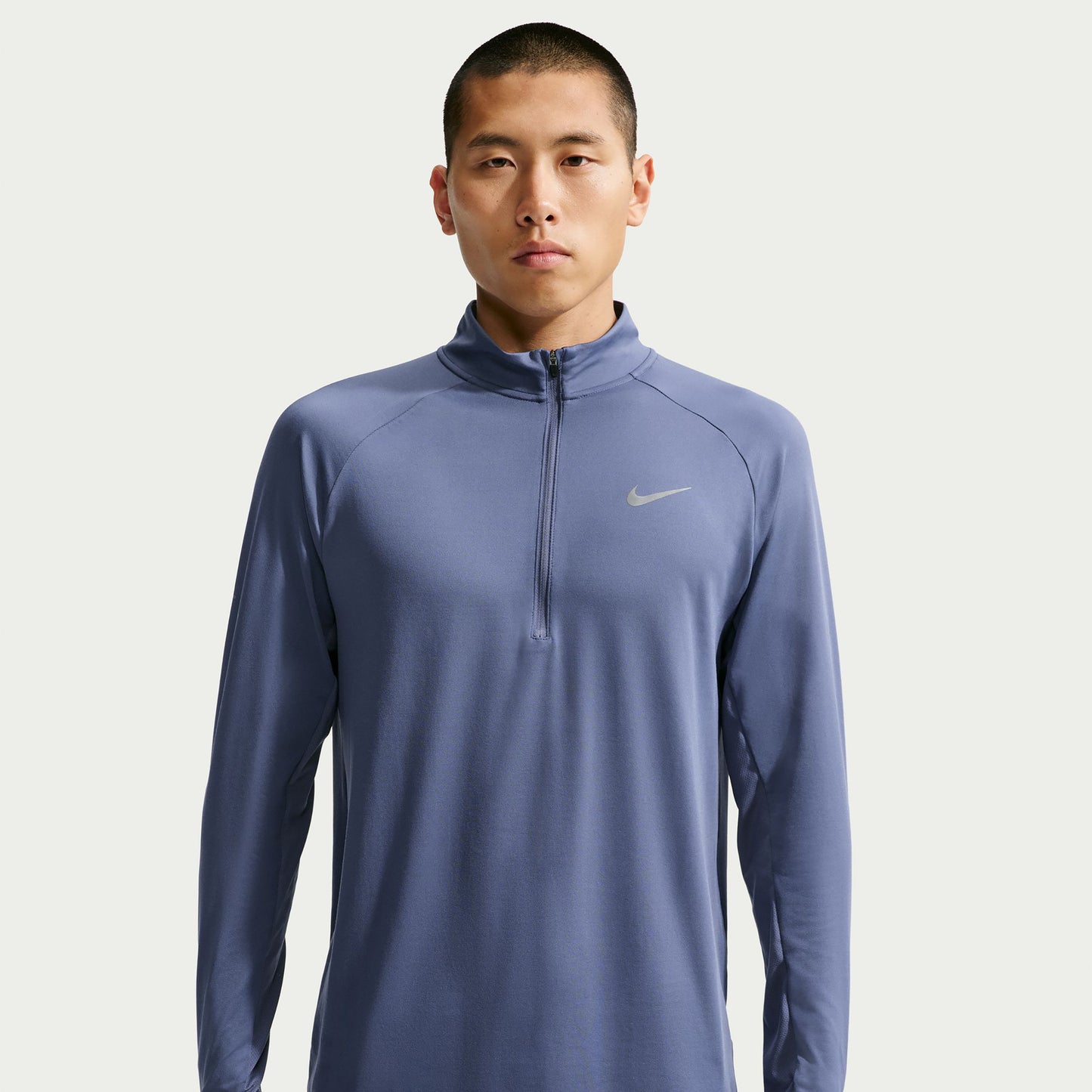 Nike Stride Half-Zip  Hardloopshirt Heren - blauwgrijs, zilver