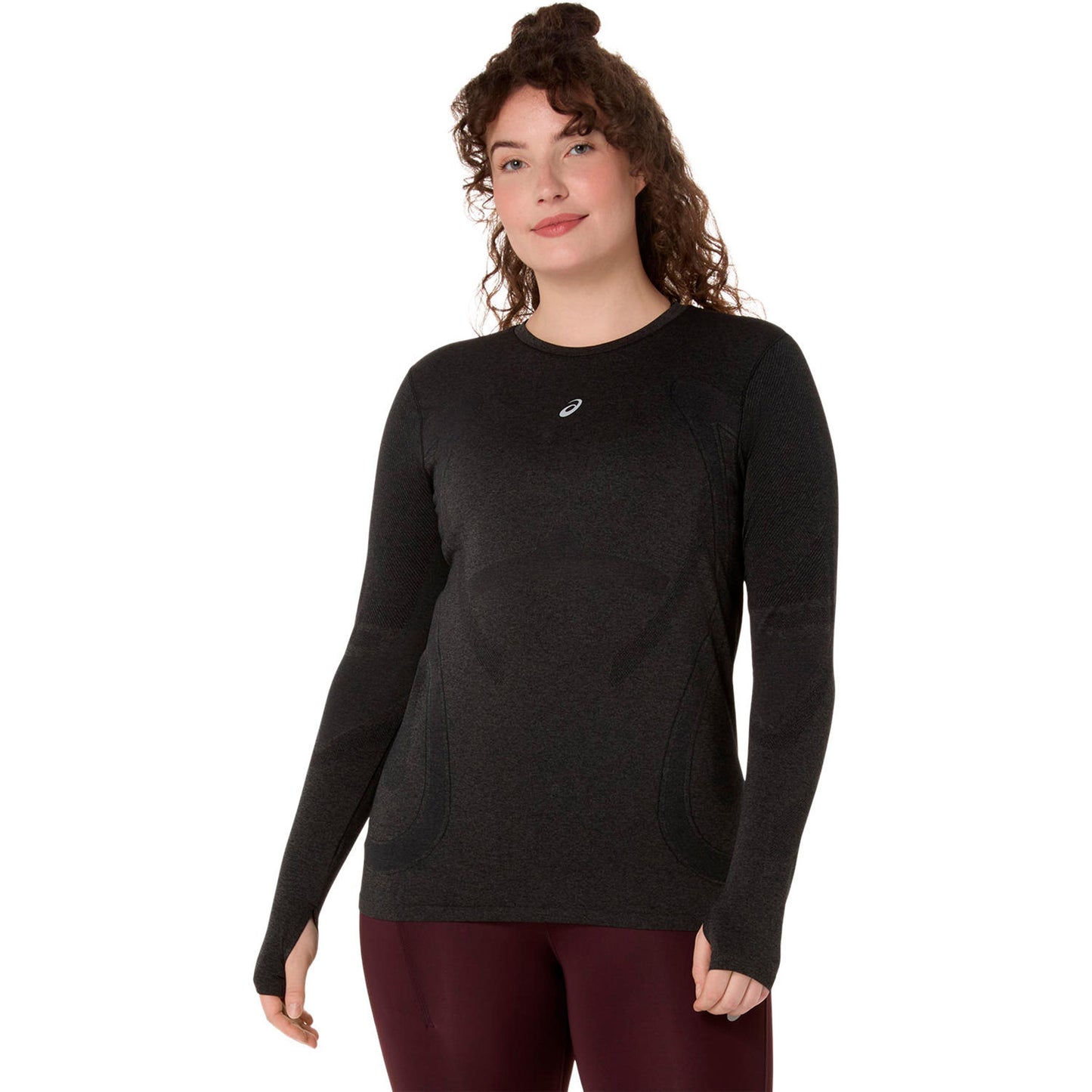ASICS Road Seamless  Hardloopshirt Dames - zwart, grijs