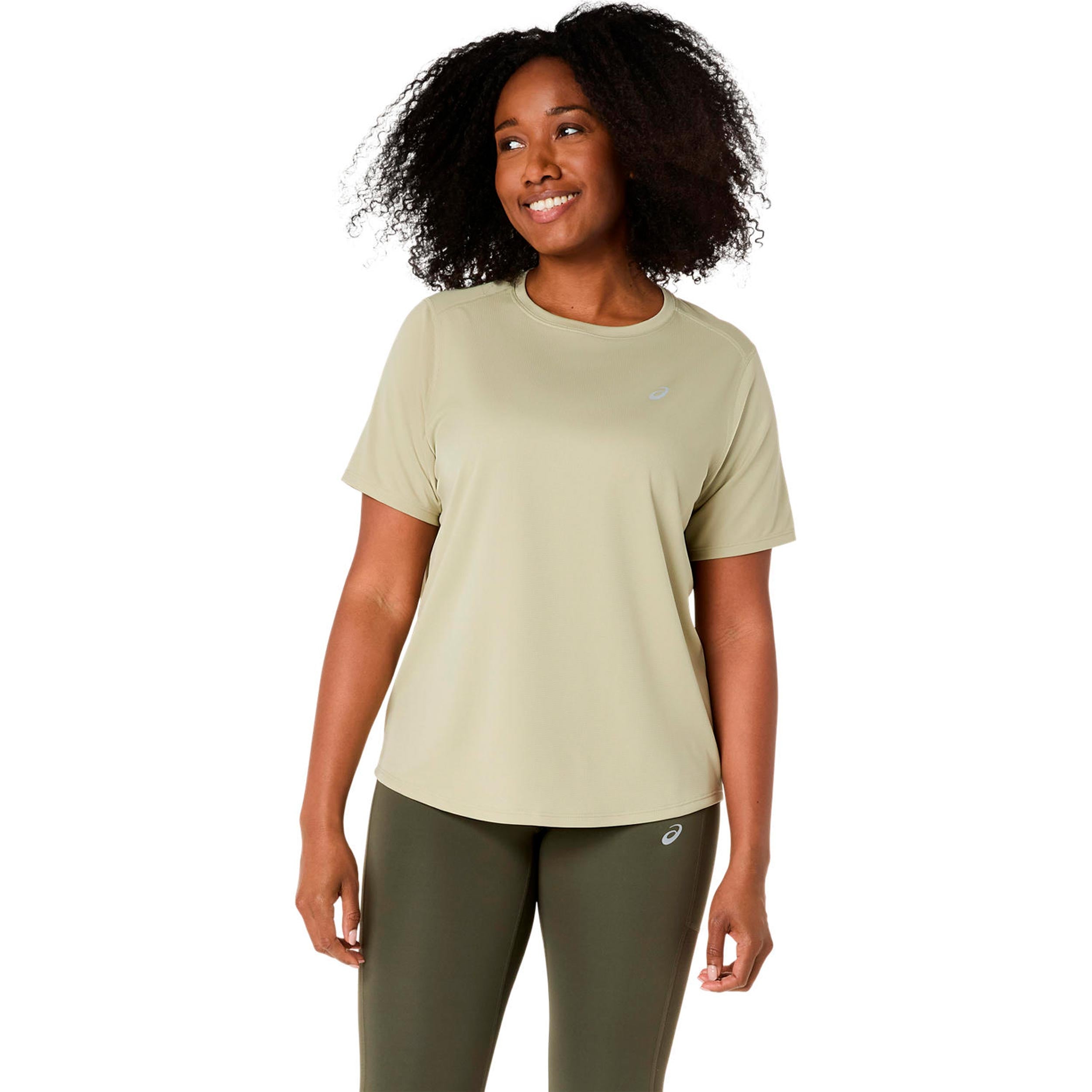 ASICS Core  Hardloopshirt Dames - kaki