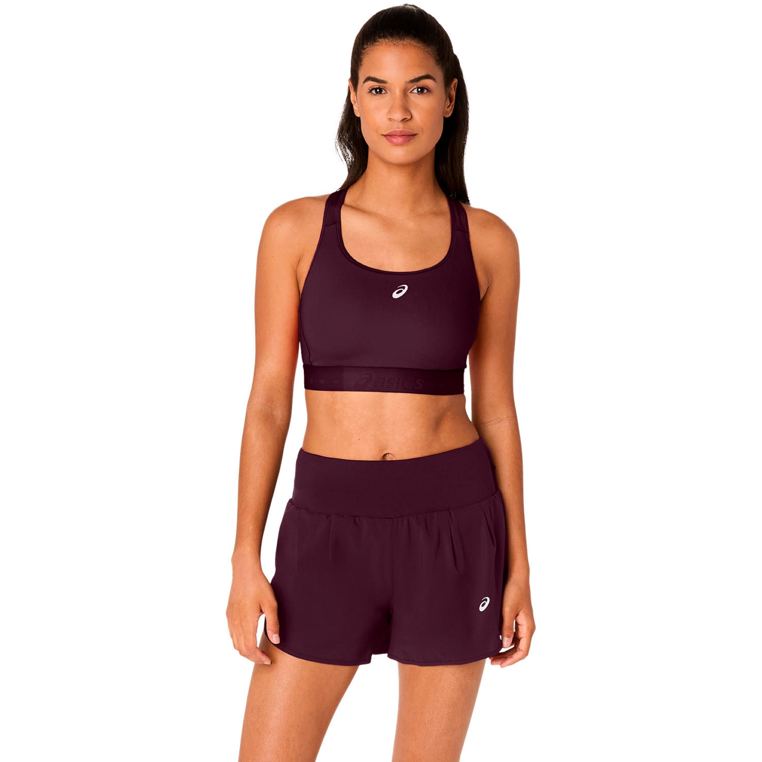 ASICS Road Compression  Sport-bh Dames - wijnrood