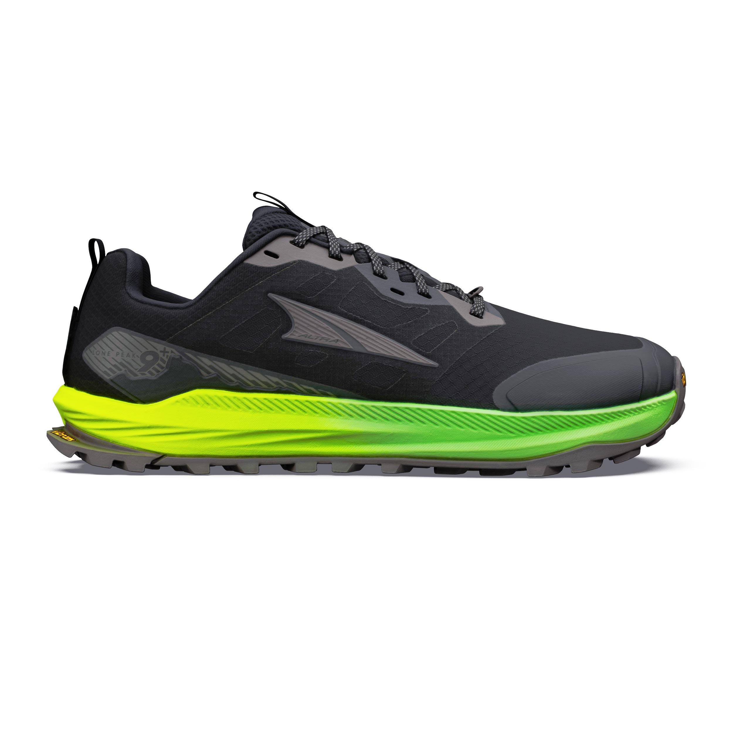Altra Lone Peak 9+ Trailschoen Heren - zwart, groen