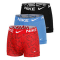 Dri-Fit Essential Micro Trunk Boxershort - Verpakking 3 stuks Heren-rood, blauw