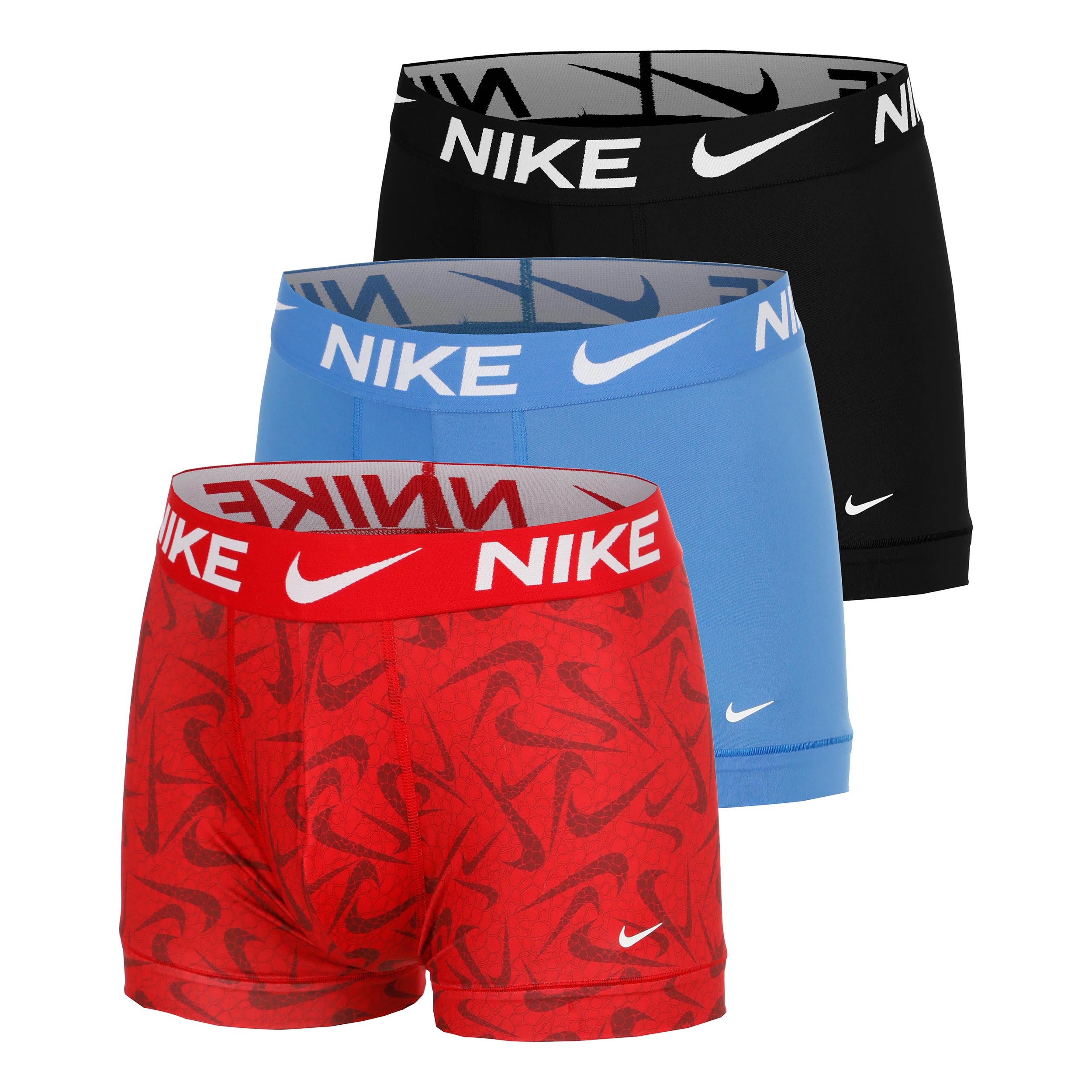 Nike Dri-Fit Essential Micro Trunk Boxershort - Verpakking 3 stuks Heren-rood, blauw