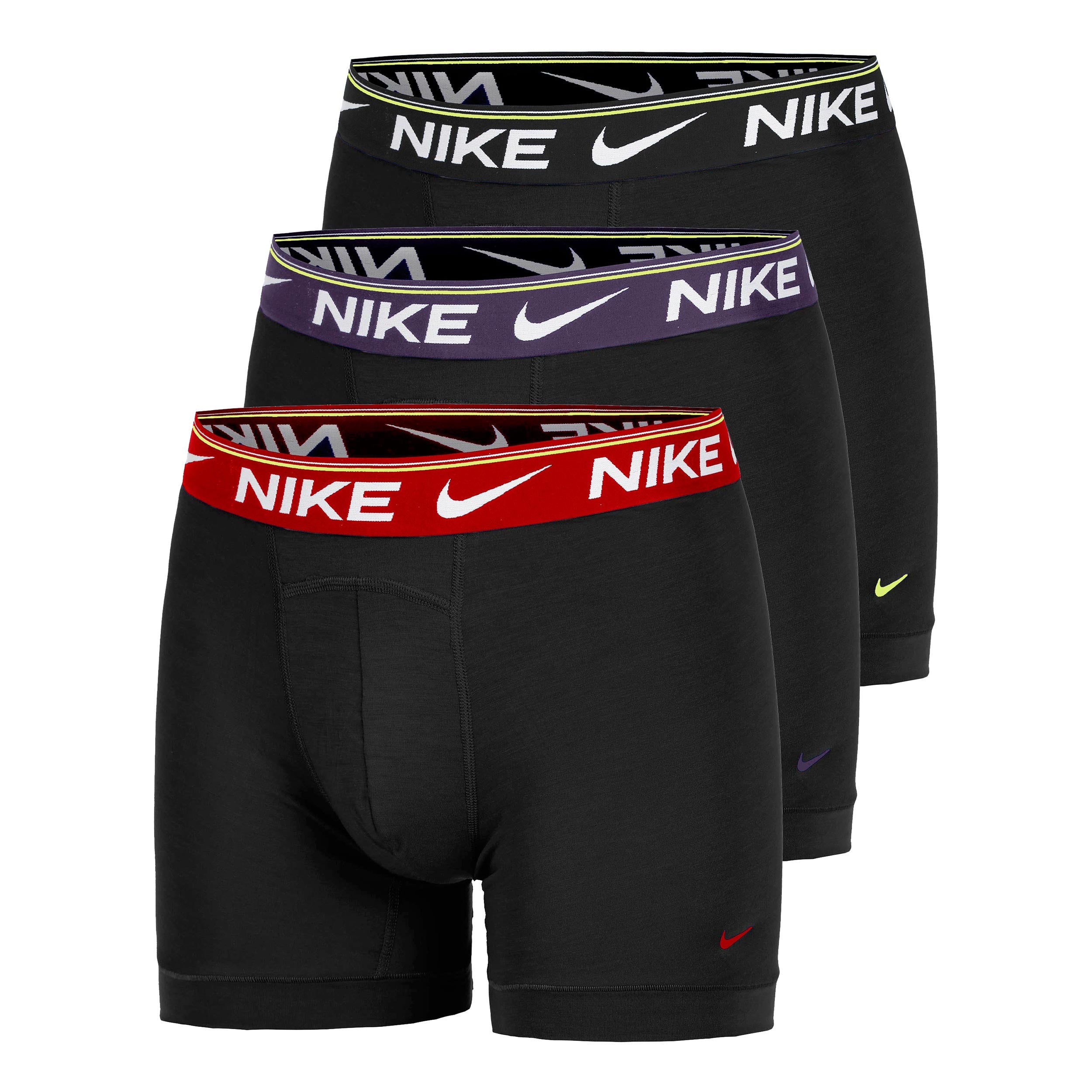 Nike Ultra Comfort Boxershort - Verpakking 3 stuks Heren-zwart, rood