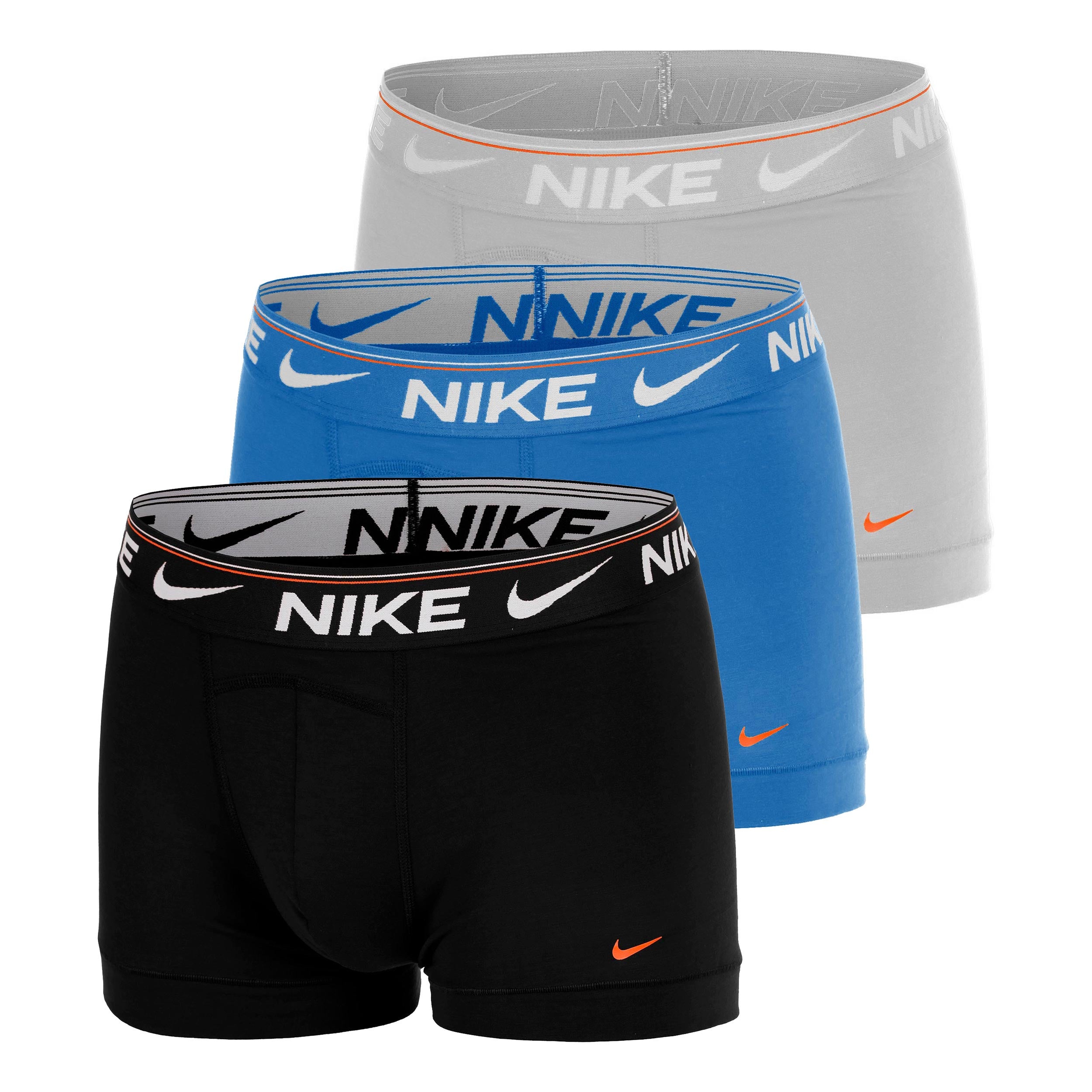 Nike Ultra Comfort Boxershort - Verpakking 3 stuks Heren-grijs, blauw