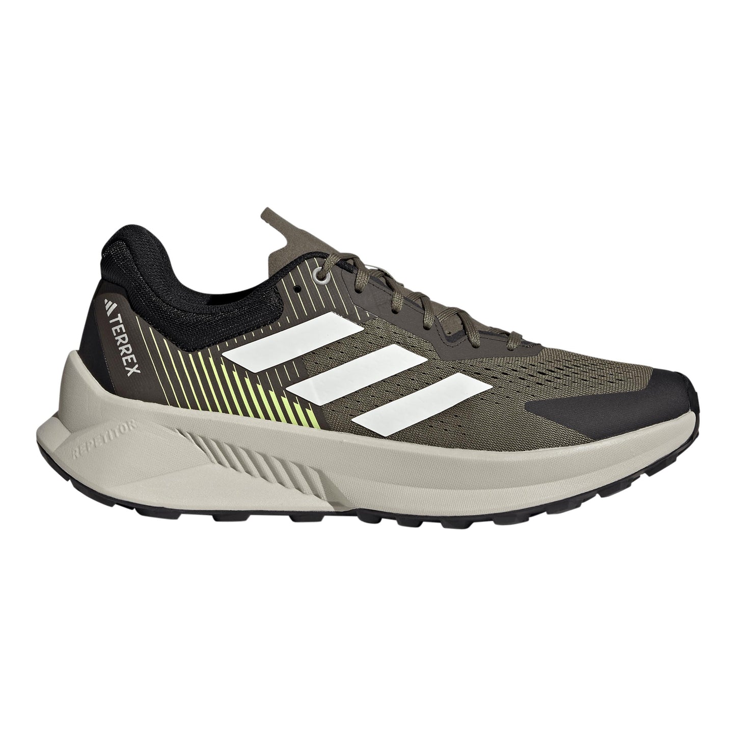 adidas Terrex Soulstride Flow Trailschoen Heren - olijf, wit