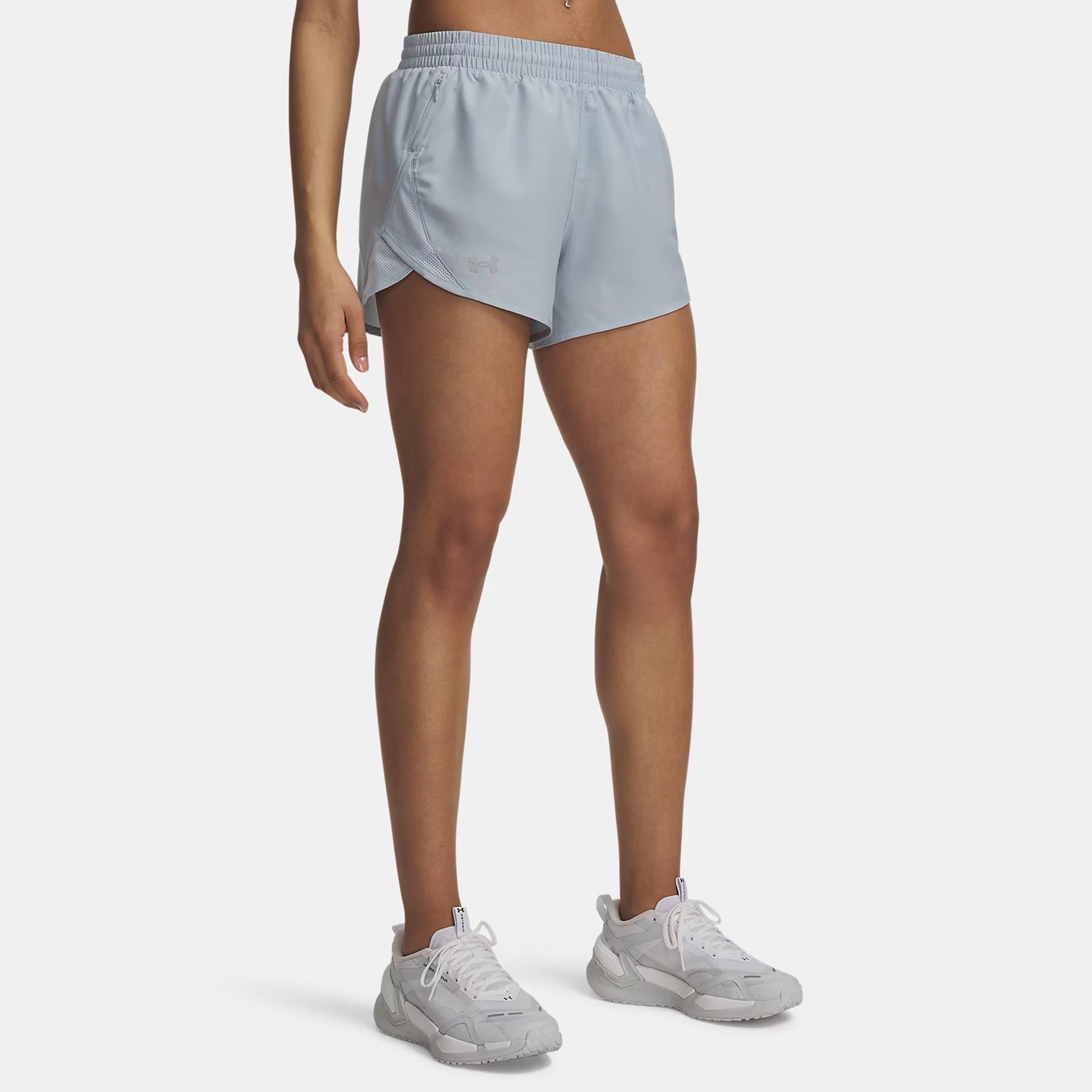 Under Armour Fly By 3in  Hardloopshorts Dames - blauwgrijs