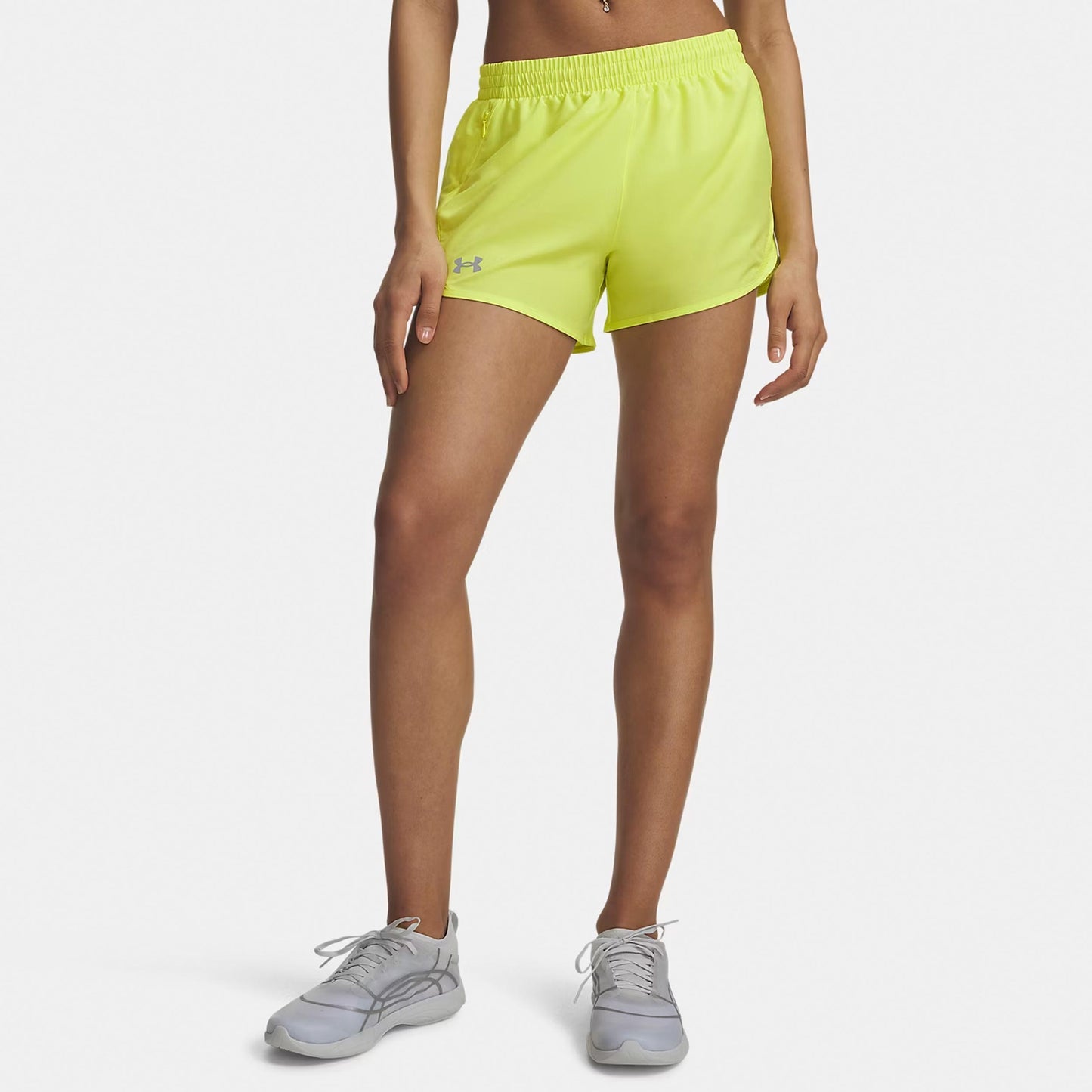 Under Armour Fly By 3in  Hardloopshorts Dames - geel