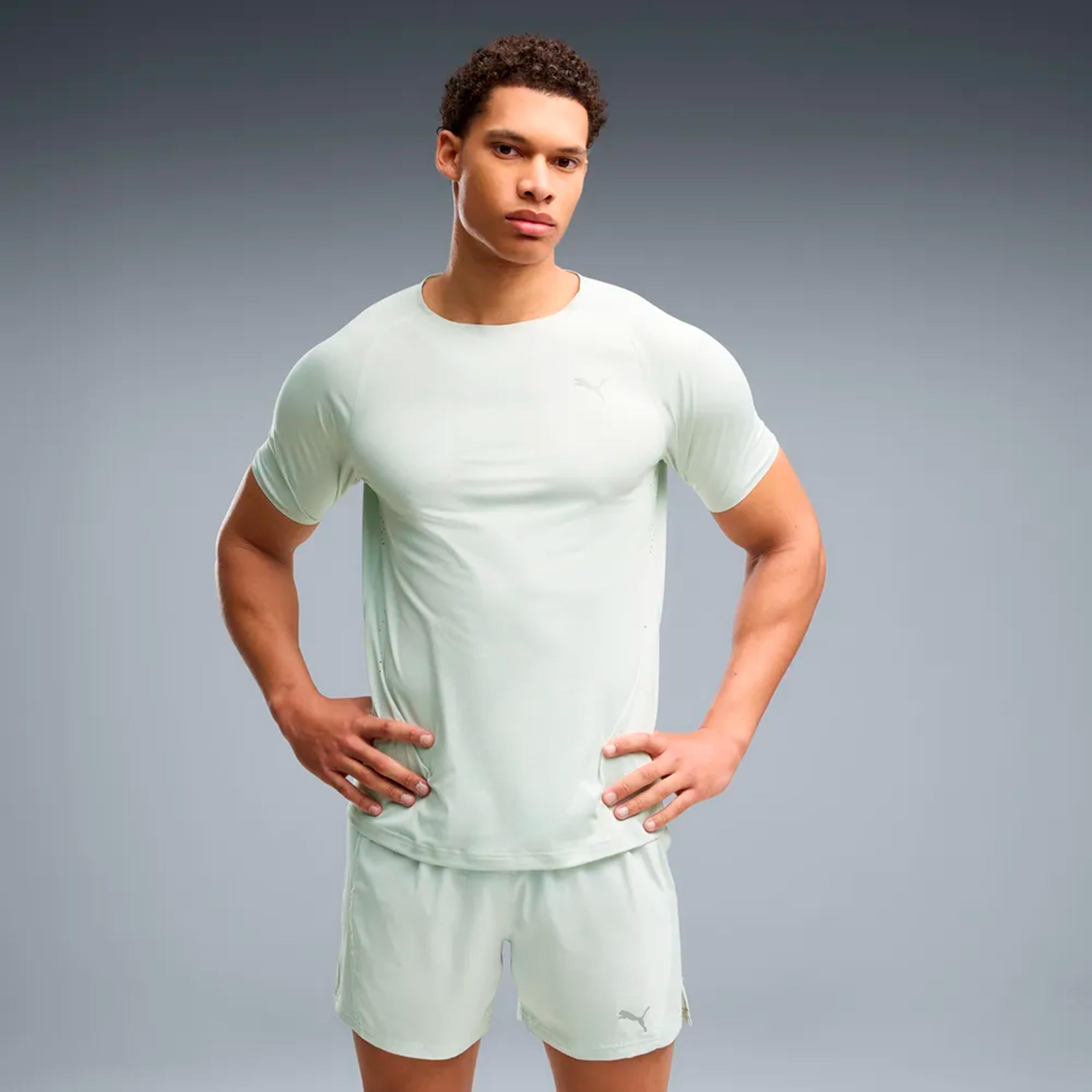 Puma Everyday Cloudspun  Hardloopshirt Heren - lichtgroen