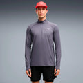 Velocity Cloudspun 1/4 Zip  Hardloopshirt Heren - grijs