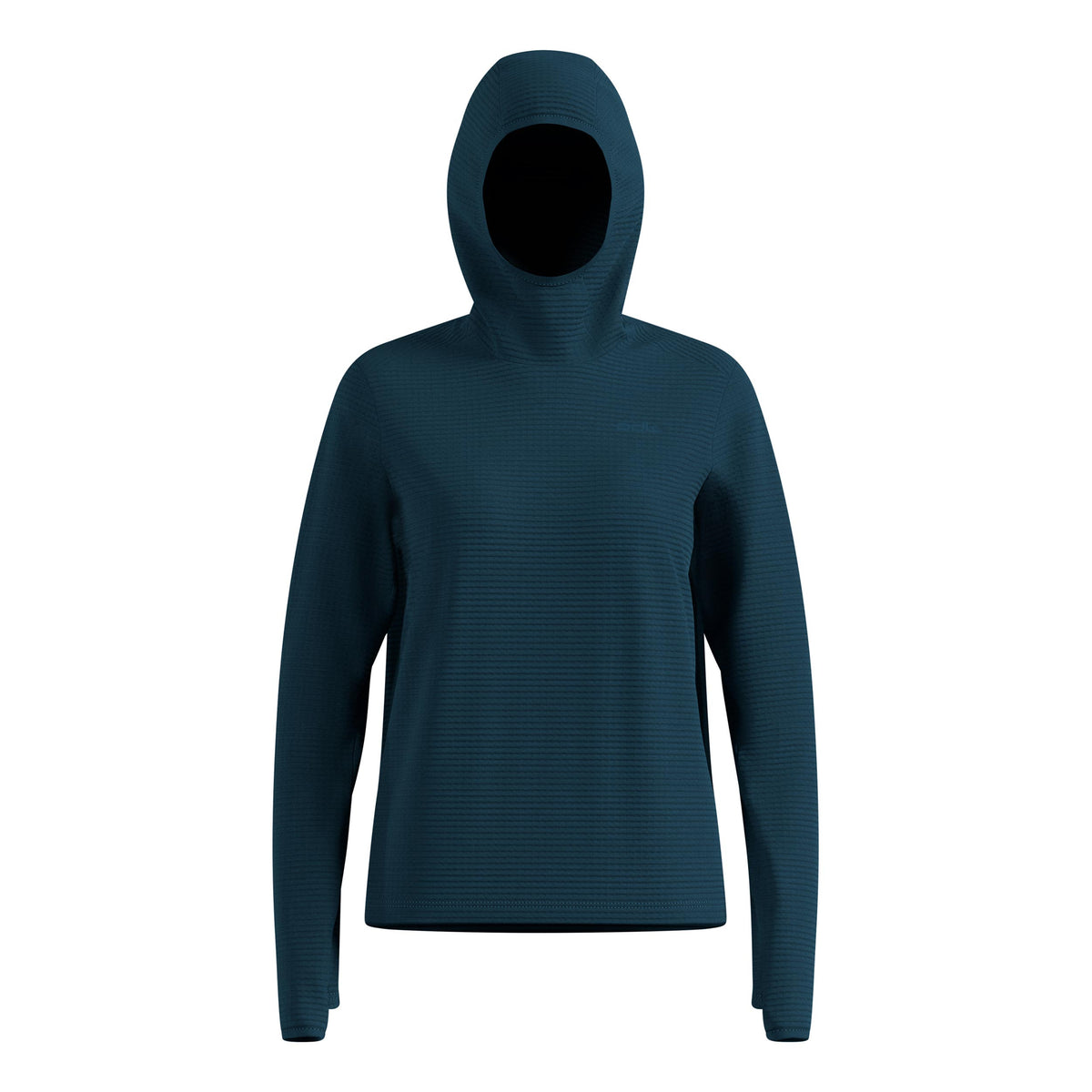 Odlo Essential Thermal Midlayer  Sweater met capuchon Dames - petrolblauw