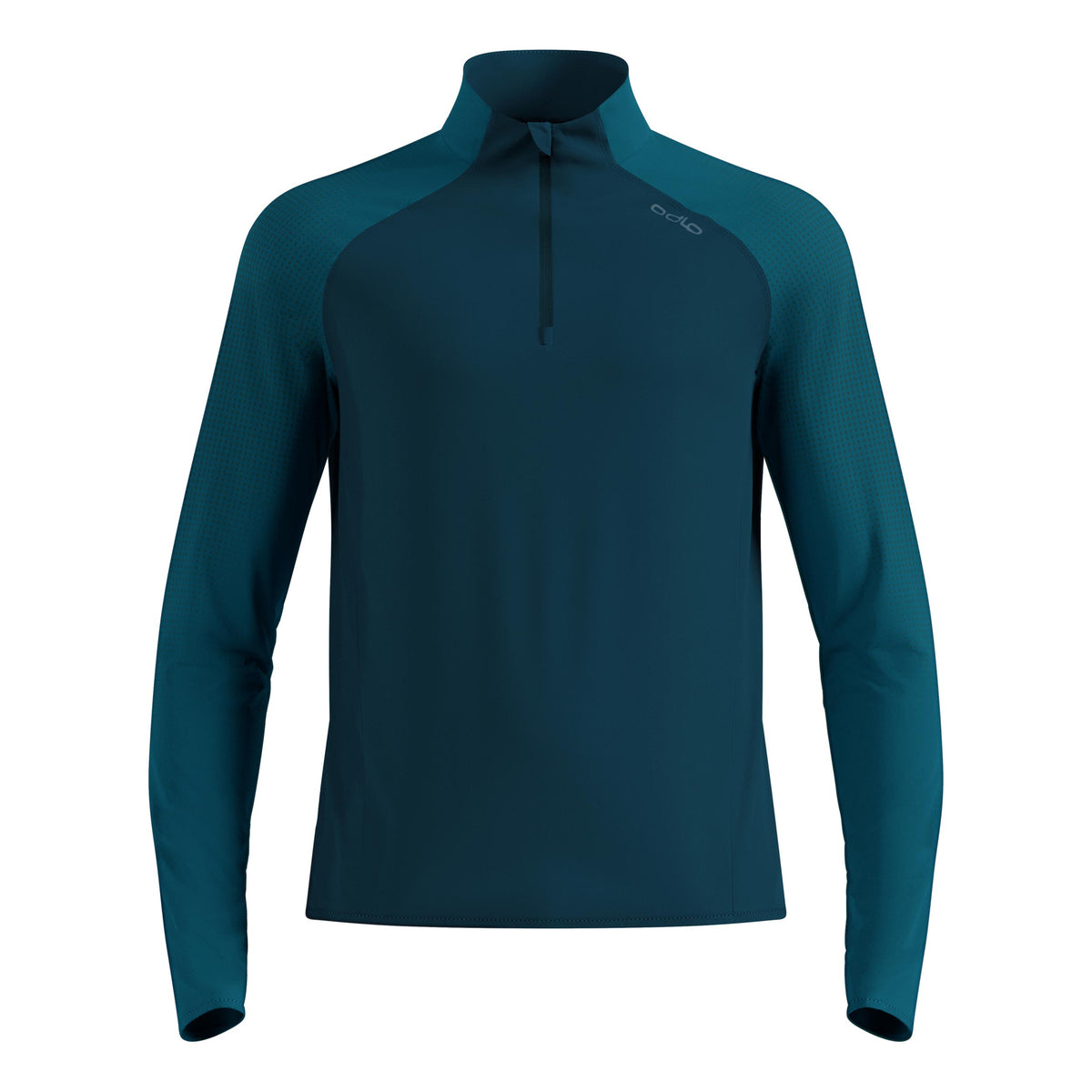 Odlo Zeroweight Warm Mid Layer 1/2 Zip Hardloopshirt Heren - petrolblauw