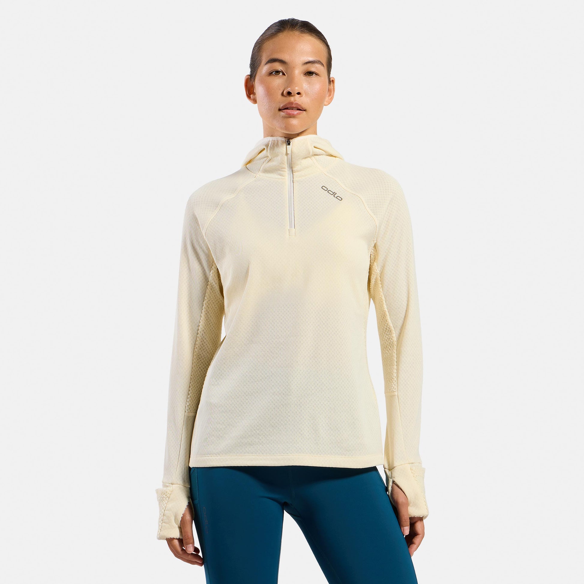 Odlo X-Alp Midlayer  Hardloopshirt Dames - crème