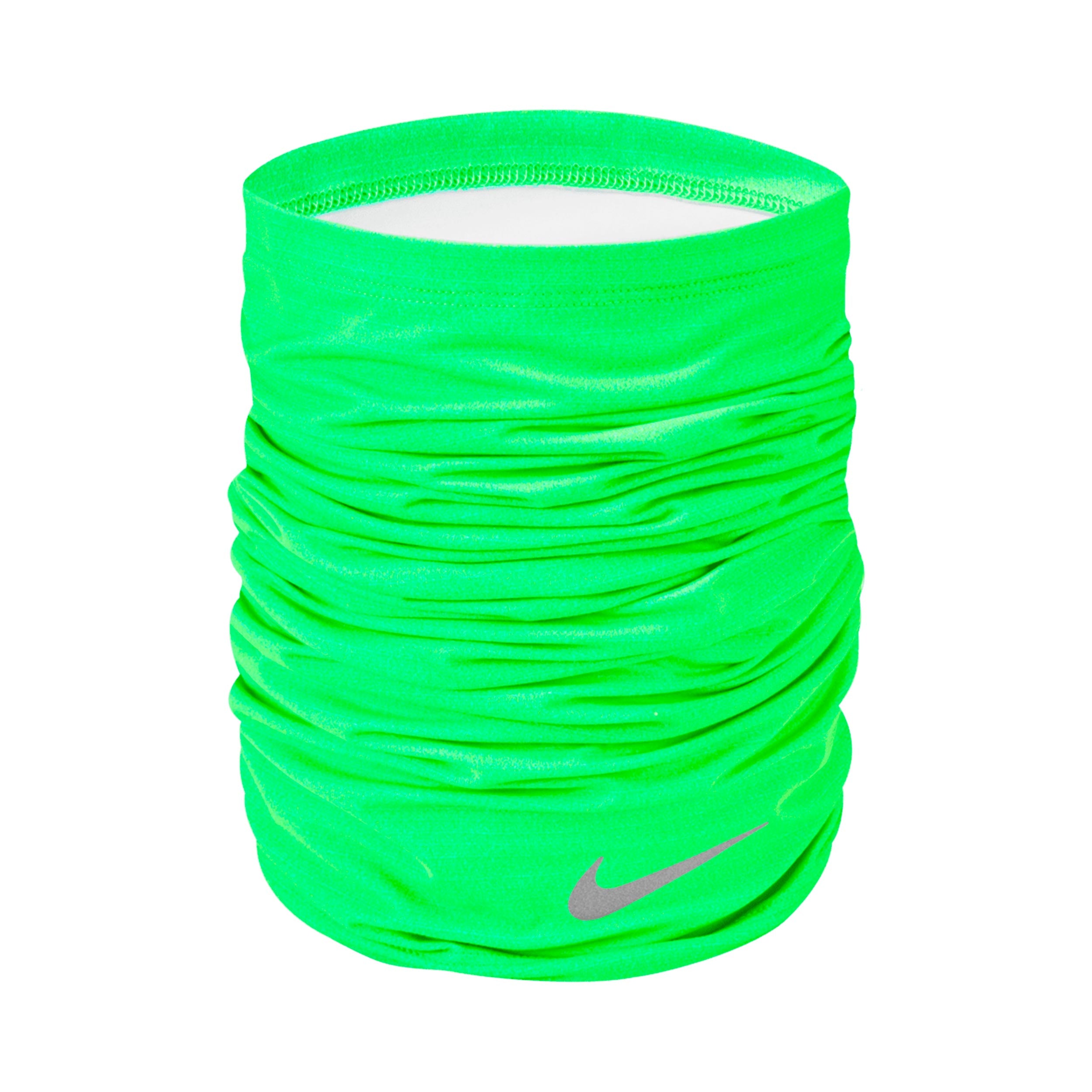 Nike Dri-Fit Wrap 2.0 Nek warmer Unisex - neongroen, zilver