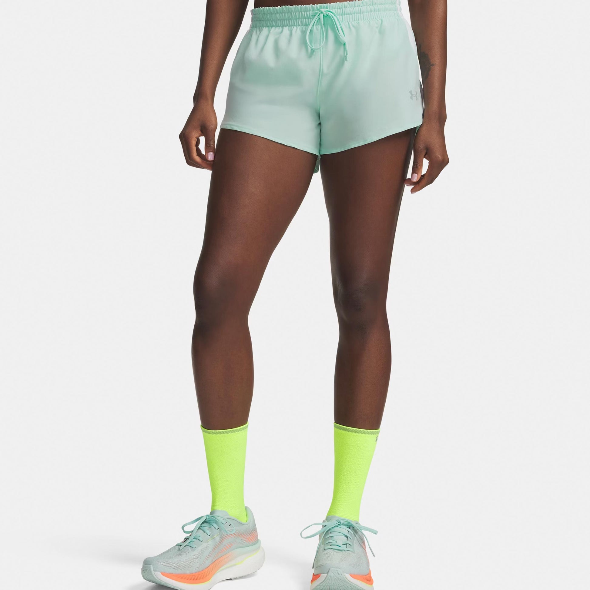 Under Armour Velociti Pro 3in  Hardloopshorts Dames - mint, zilver