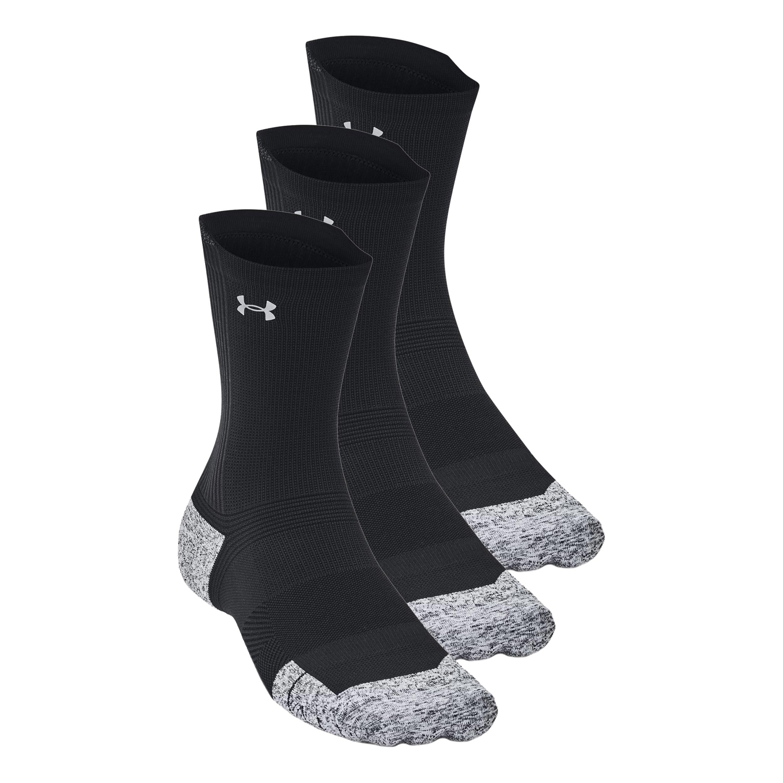 Under Armour Velociti Run Cush Crew 3pack Hardloopsokken Unisex - zwart, zwart